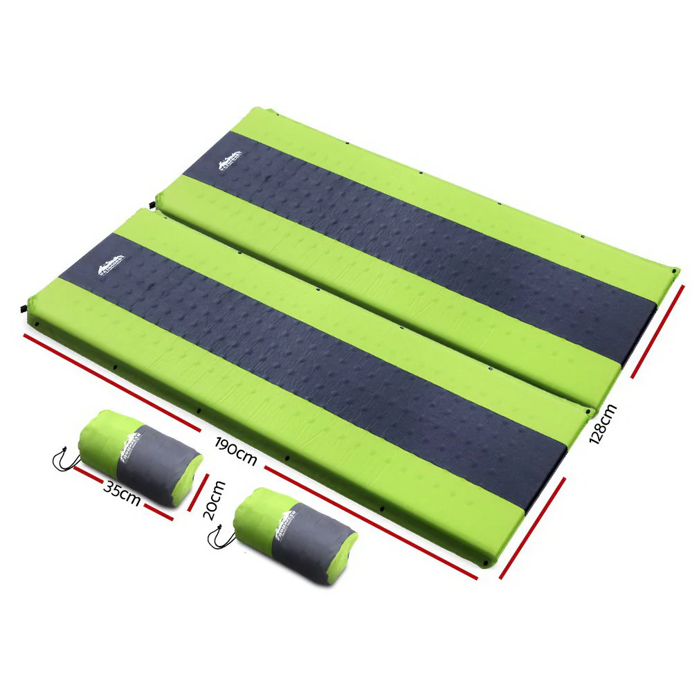 DS NA Self Inflating Mattress Camping Sleeping Mat Air Bed Pad Double Green - Image 2