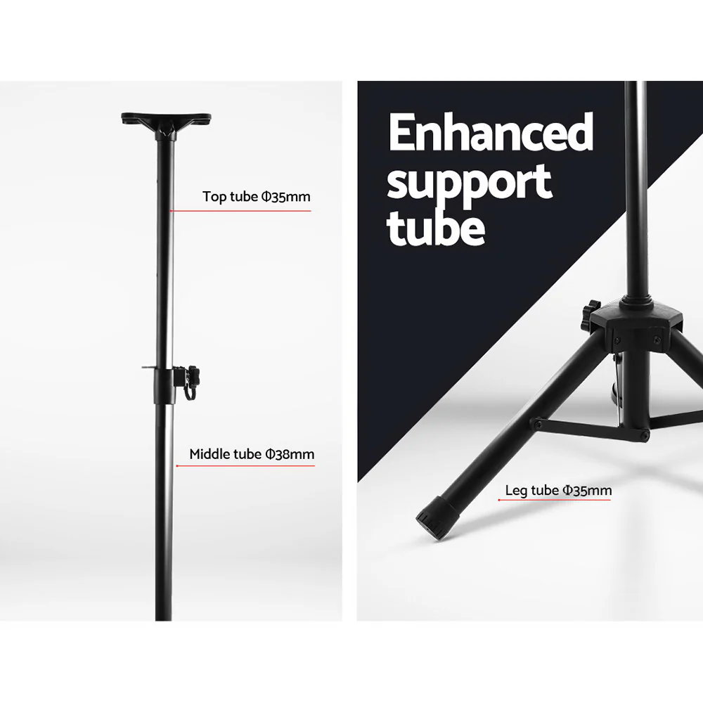 DS NA Set of 2 Adjustable 120CM Speaker Stand - Black - Image 6