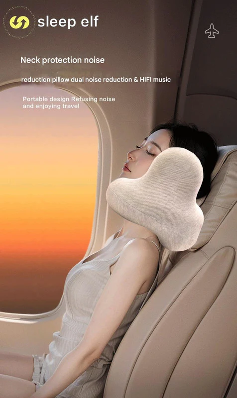 DS NA Smart Neck Pillow with Dual Noise Reduction, HIFI Bluetooth Music & Graphe - Image 2