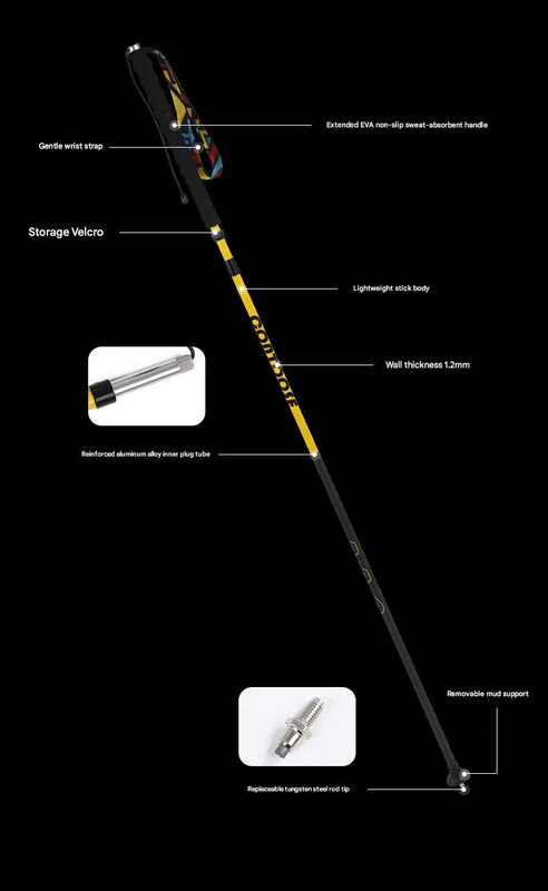DS NA Ultralight Carbon Fiber Foldable Trail Running & Hiking Pole - Image 3