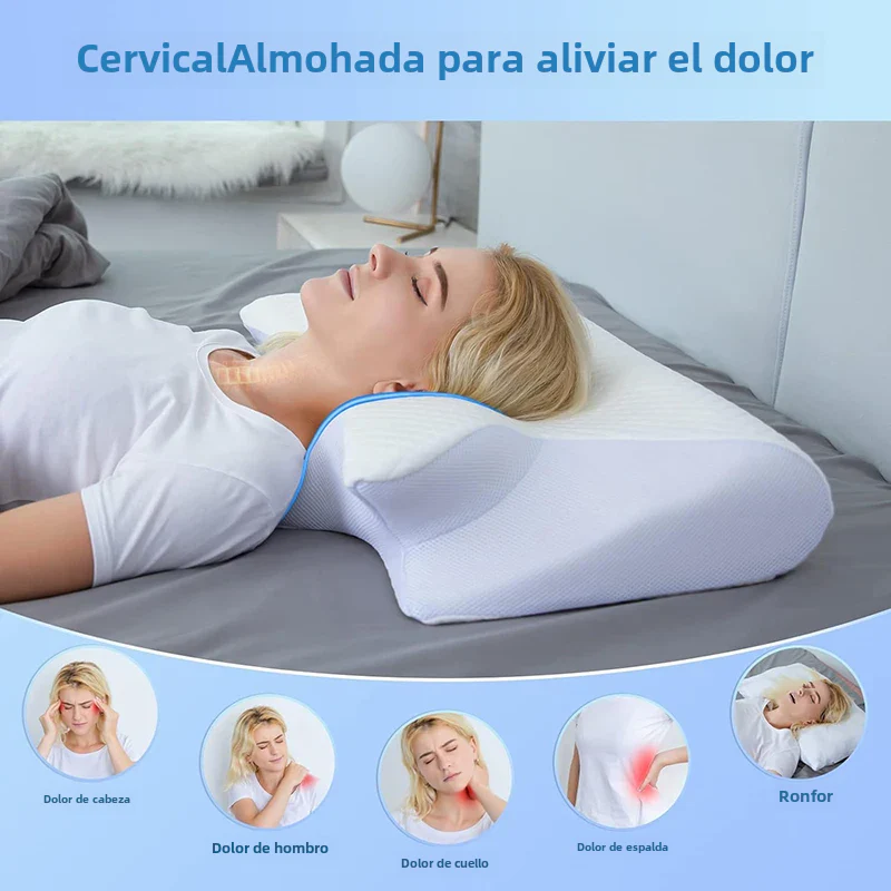 DS NA Viscoelastic Neck Pillow, Ergonomic Contour 2-in-1 Neck Pain Orthopedic - Image 3