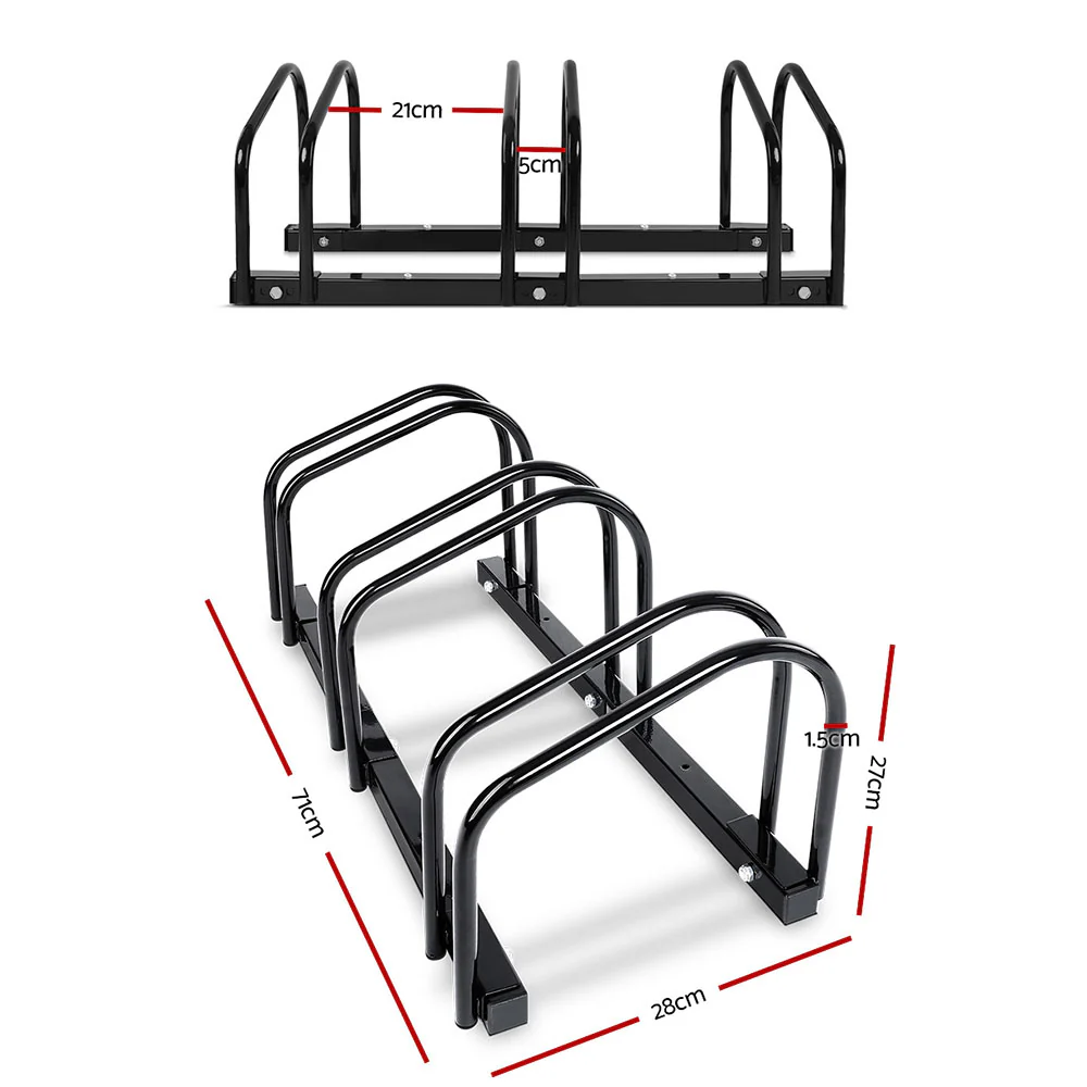 DS NA Weisshorn 3 Bike Stand Floor Bicycle Storage Black - Image 2