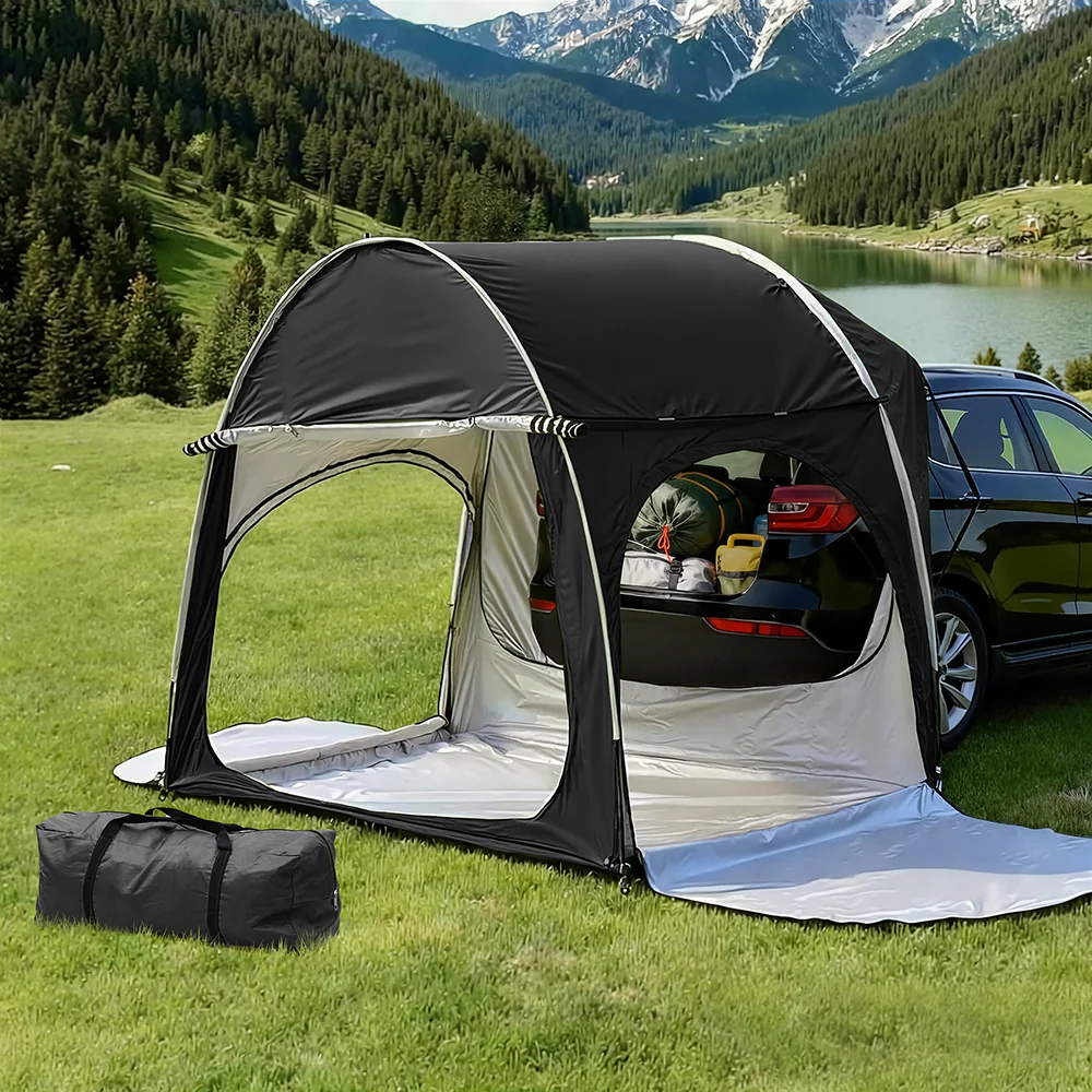 DS NA Weisshorn Camping Tent Car Canopy Portable Outdoor Family Black