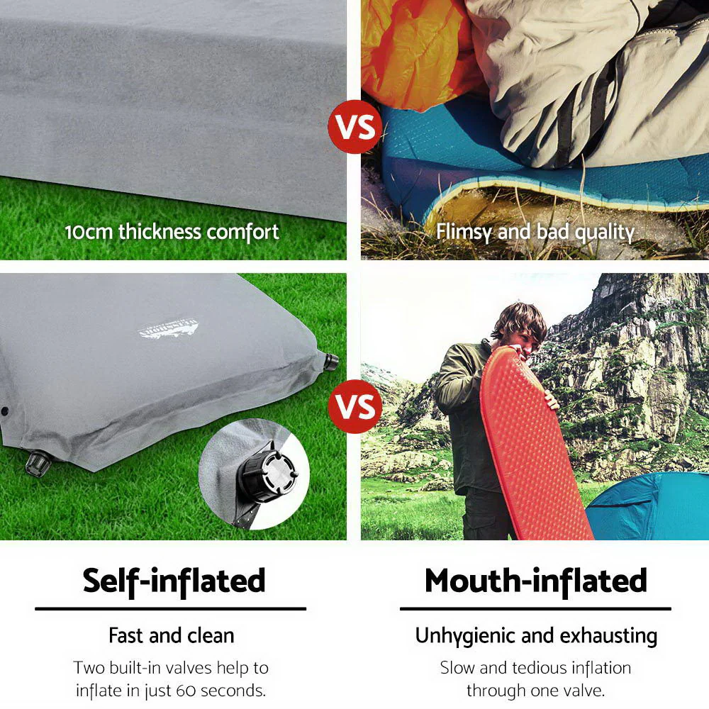 DS NA Weisshorn Single Size Self Inflating Matress - Grey - Image 5