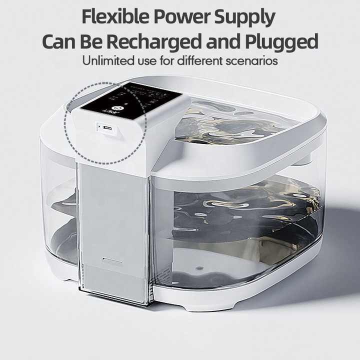 DS NA White 4.5L Rechargeable Pet Water Fountain for Cats & Dogs - Automatic - Image 2