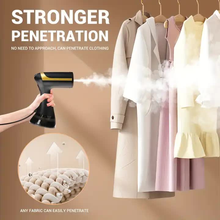 DS NA White Handheld Garment Steamer - Portable Mini Steam Iron for Home Use W - Image 2
