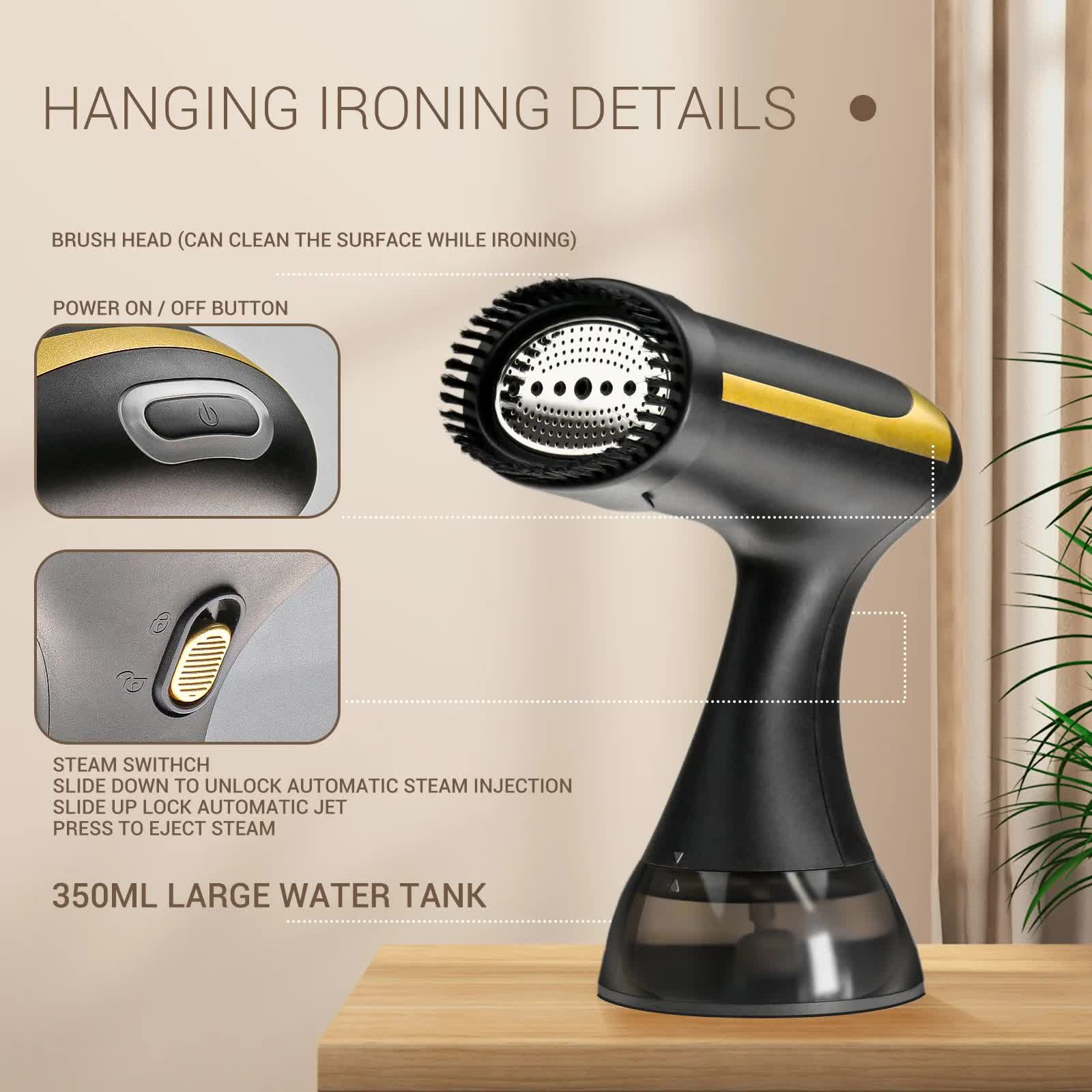 DS NA White Handheld Garment Steamer - Portable Mini Steam Iron for Home Use W - Image 5