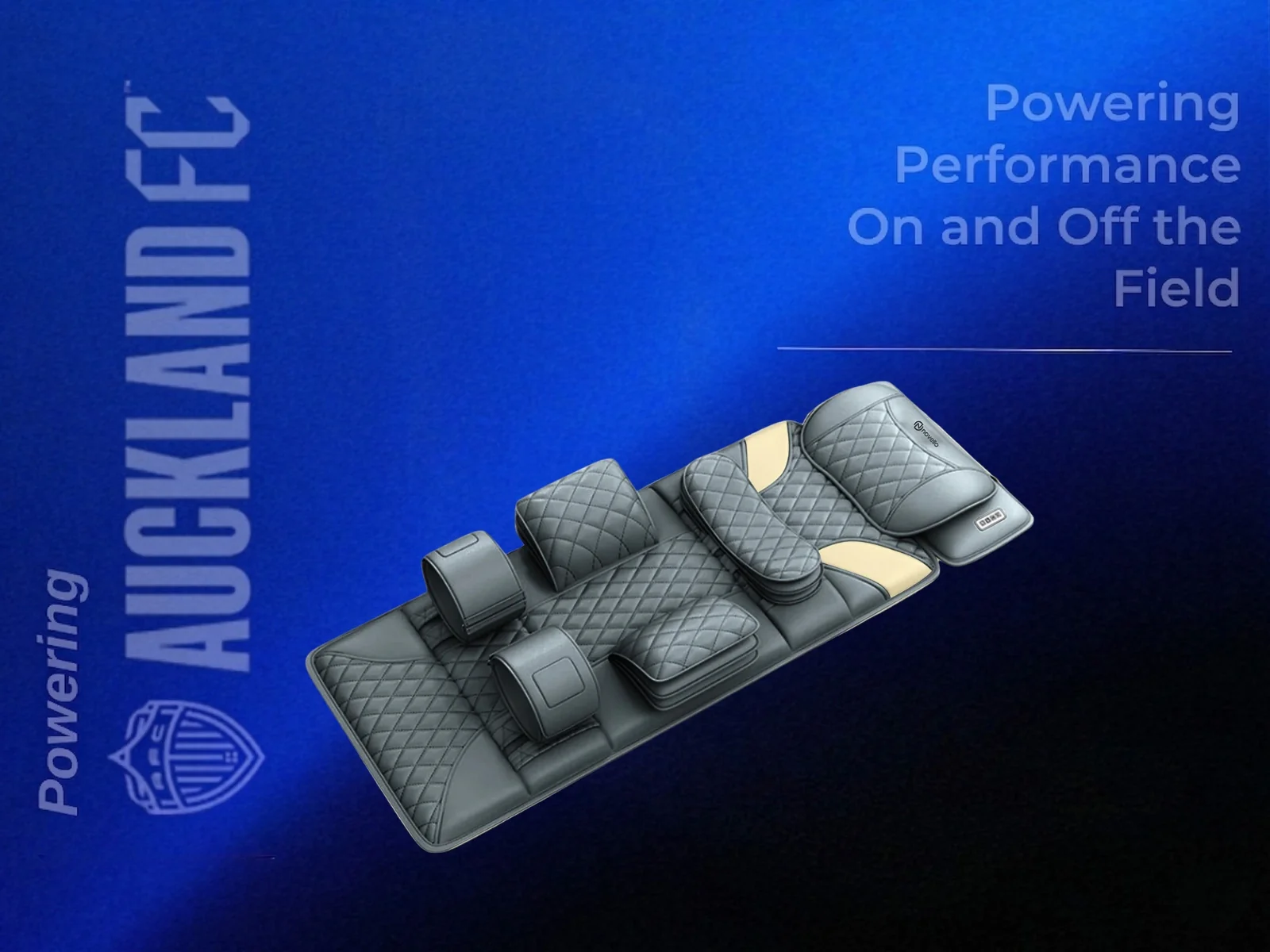 Novello Full Body Massage Mat with Air Press Calf Band - Dark Grey - Image 2