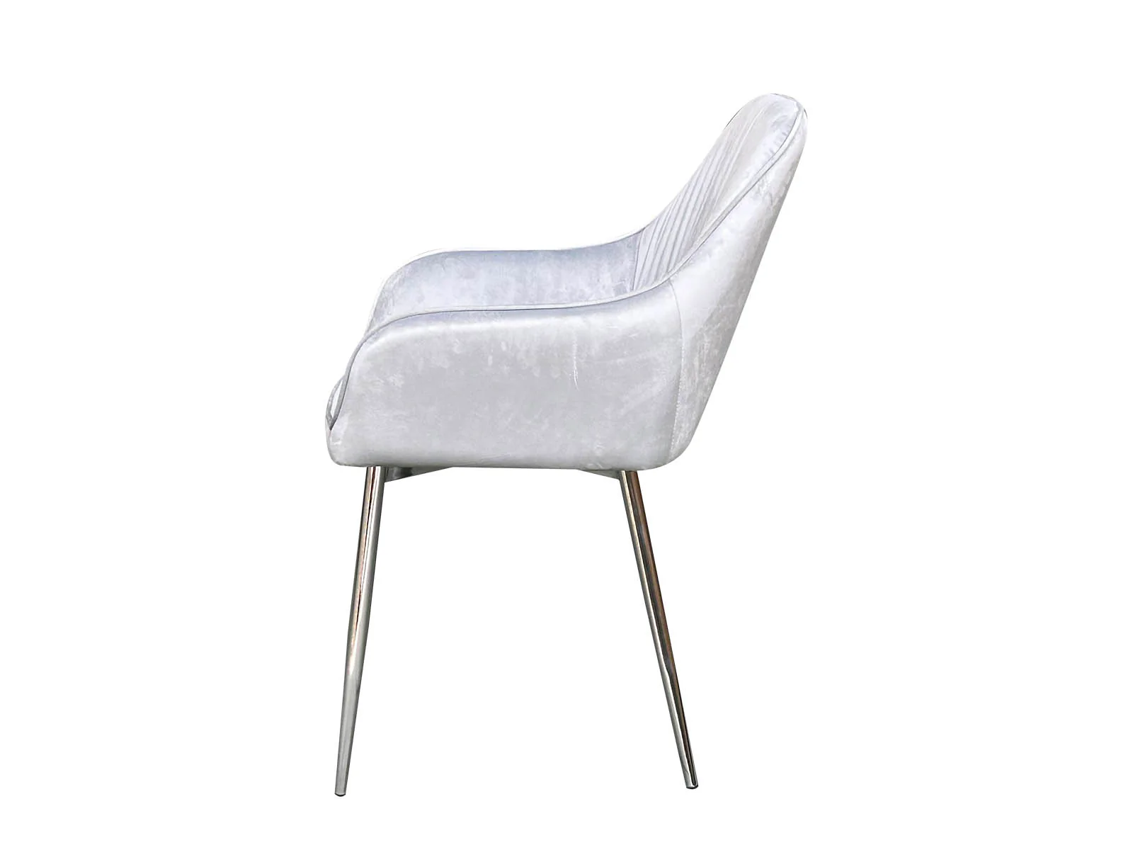 Ogden Velvet Dining Chair Silver -Set of 2 - Image 5