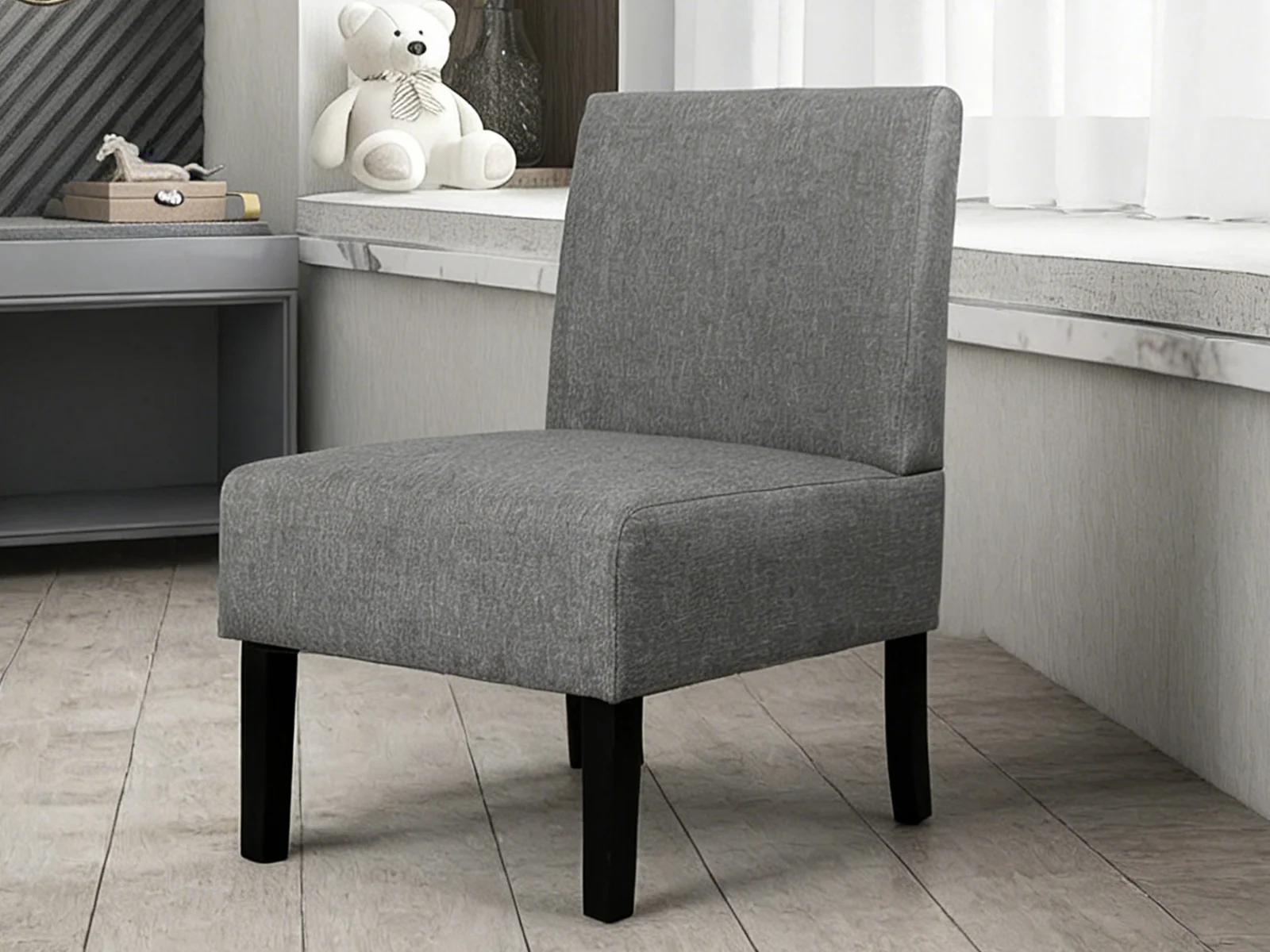 Percy Accent Chair - Dark Grey - Image 3