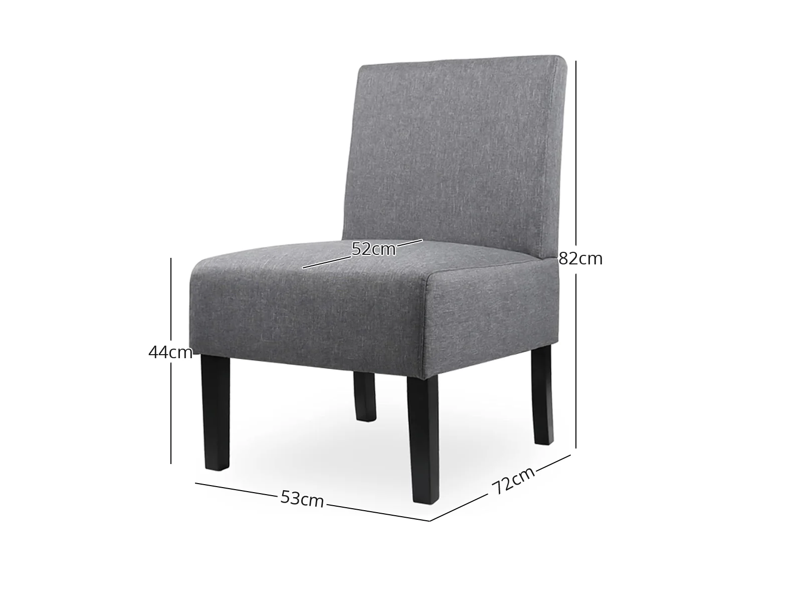 Percy Accent Chair - Dark Grey - Image 4