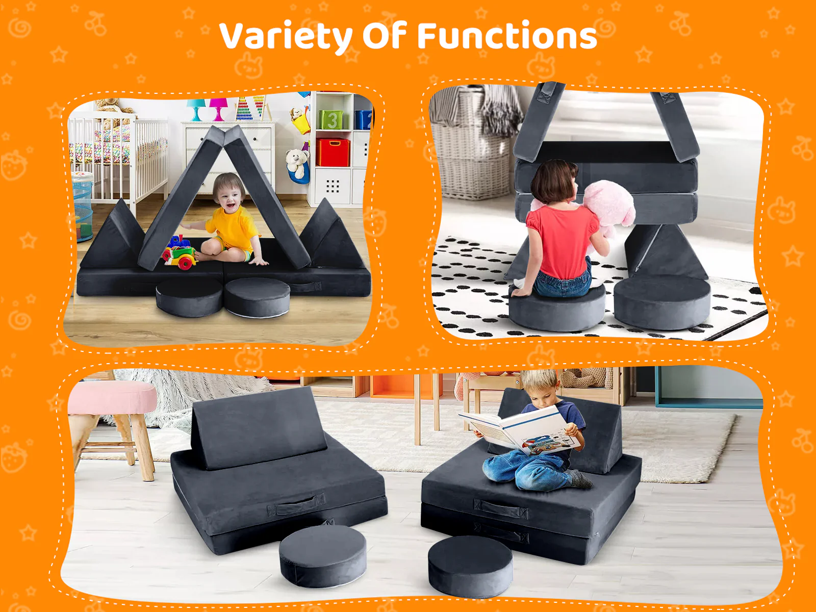 Play couch 6pcs Grey - Image 5