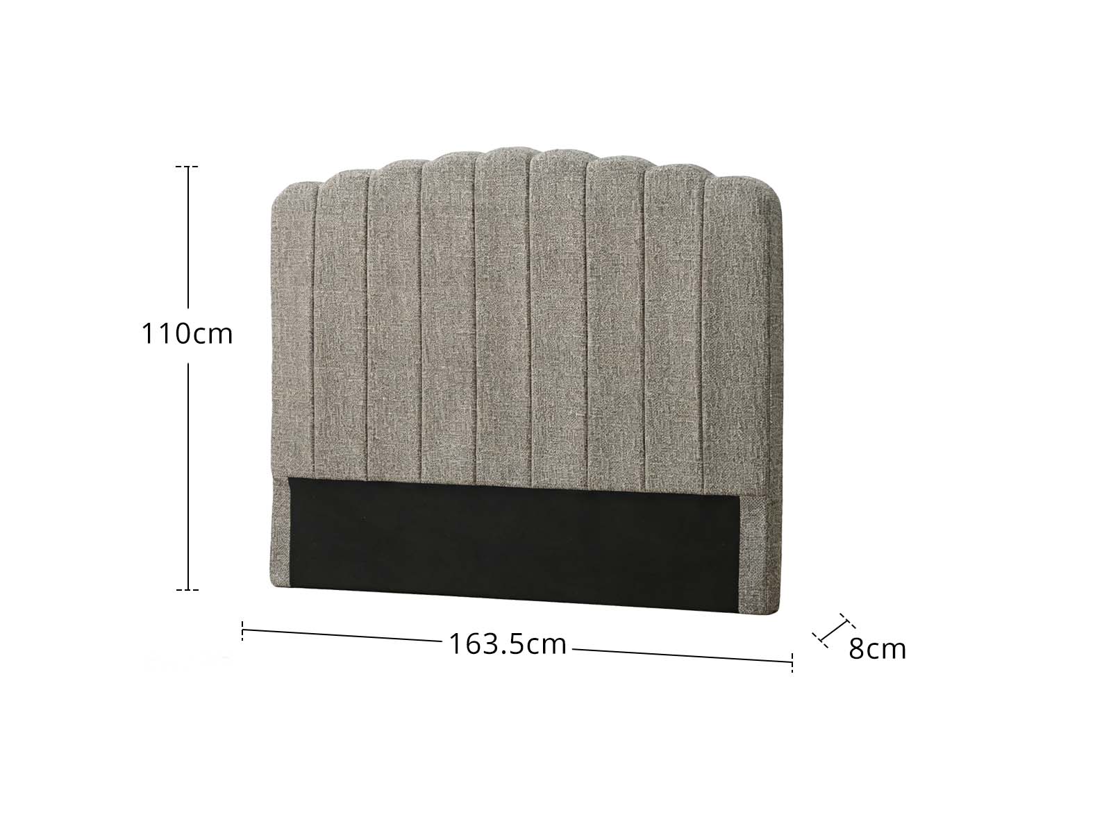 DS Purton Headboard Chenile Grey - Queen - Image 7