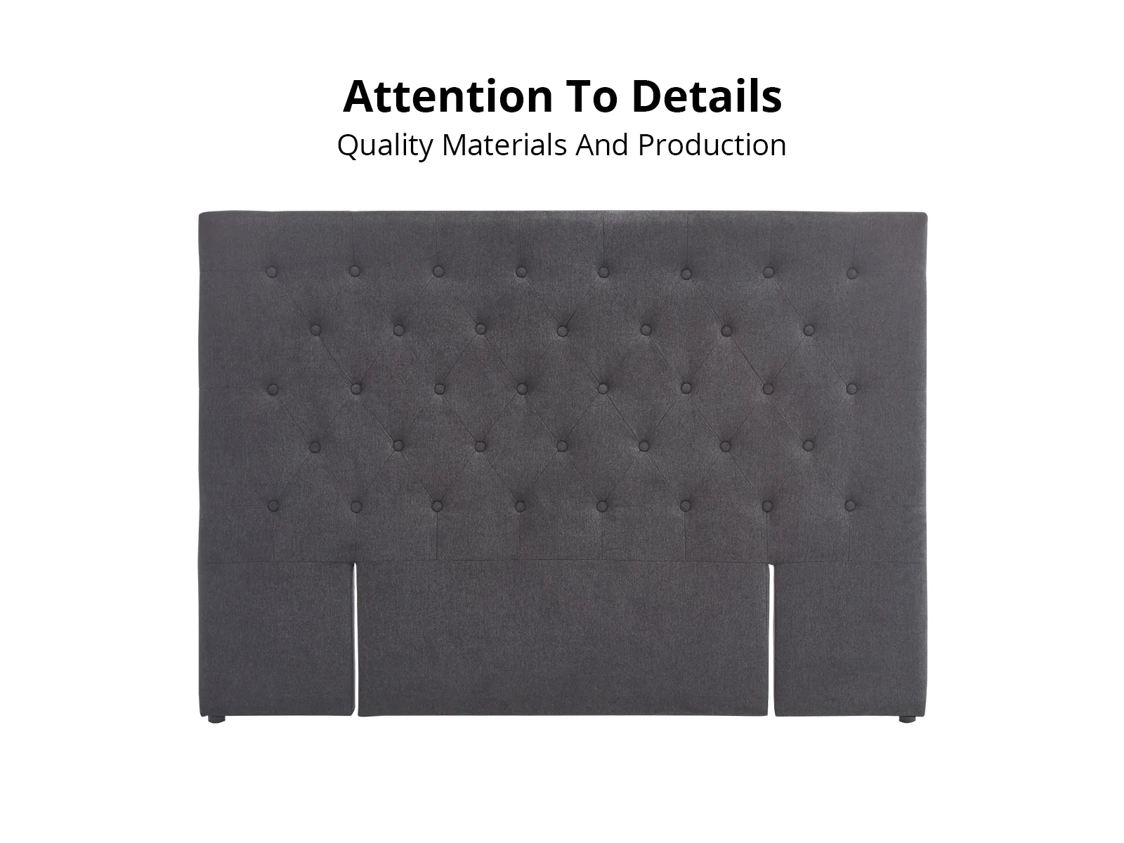 Rakel Linen Headboard Black - Double - Image 6