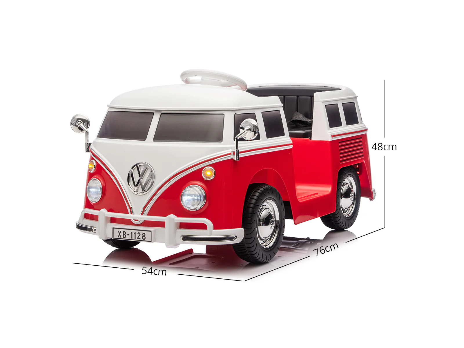 Kids Ride On Bus Licensed VW - Red - Image 4
