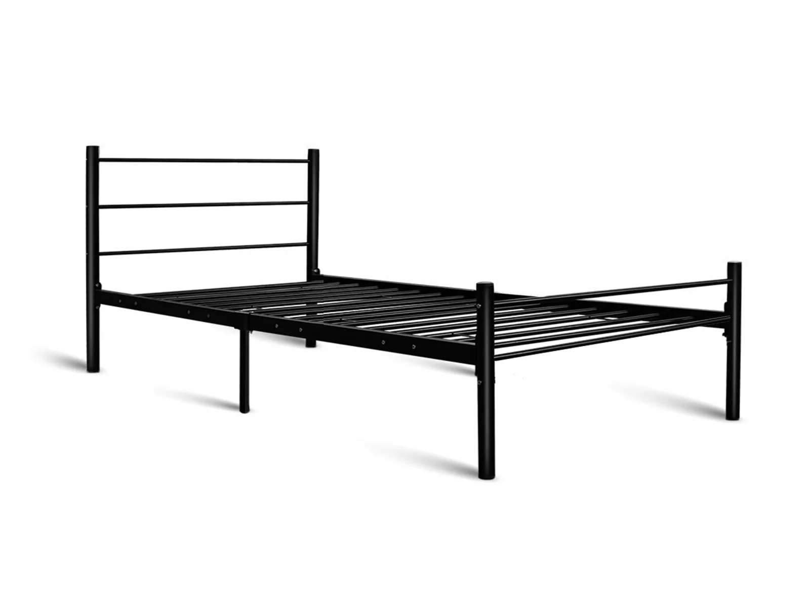 Sol Metal Bed Frame Black & MEM 23 cm Mattress - King Single - Image 4