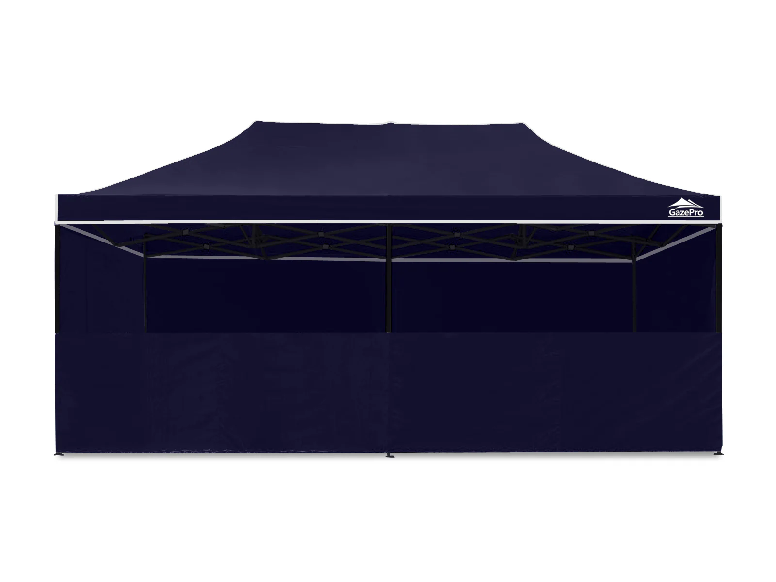 Gazebo with Silver-Coated Roof 3m x 6m - Navy - Image 6