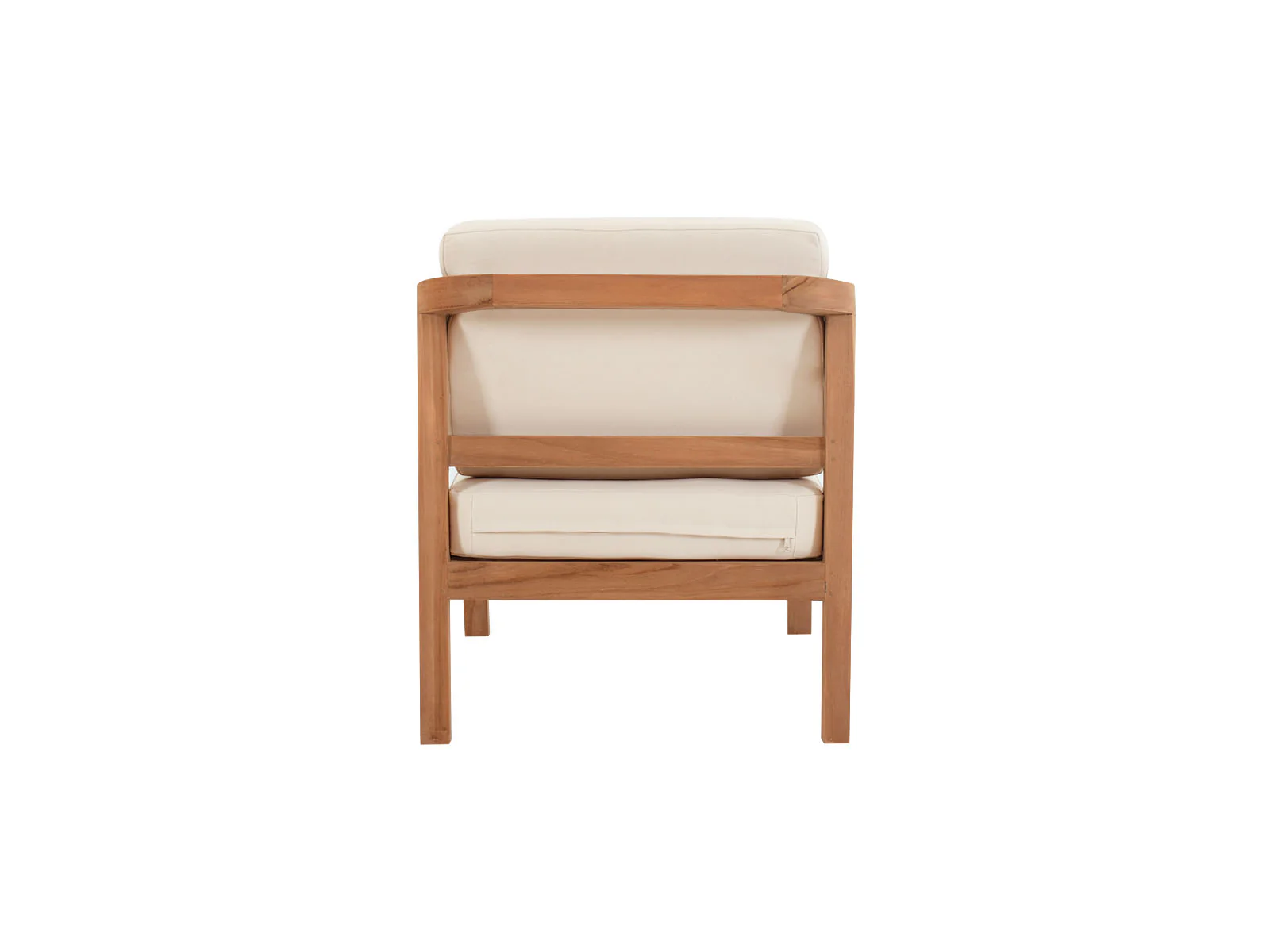 Jason Single Seater Teak Wood Outdoor Chair – Cream - Image 8