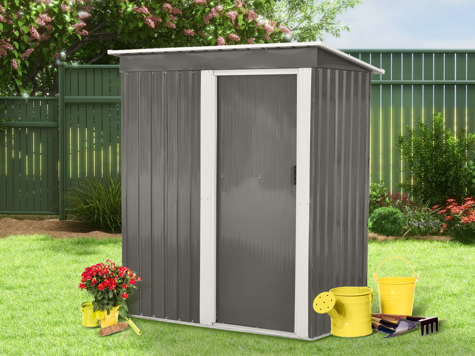 Galvanized Steel Garden Shed 3ft x 5ft - Image 3