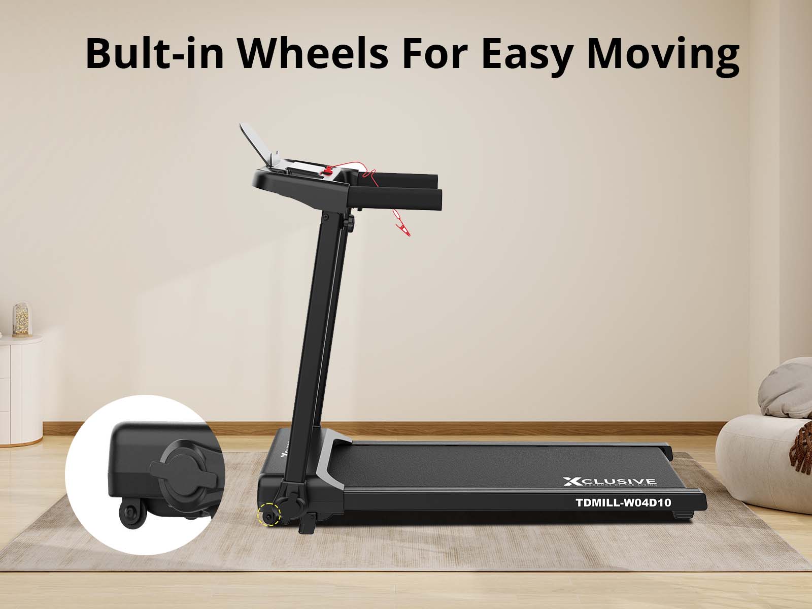 Walking Pad Treadmill With Handle And Button Xclusive - Image 3