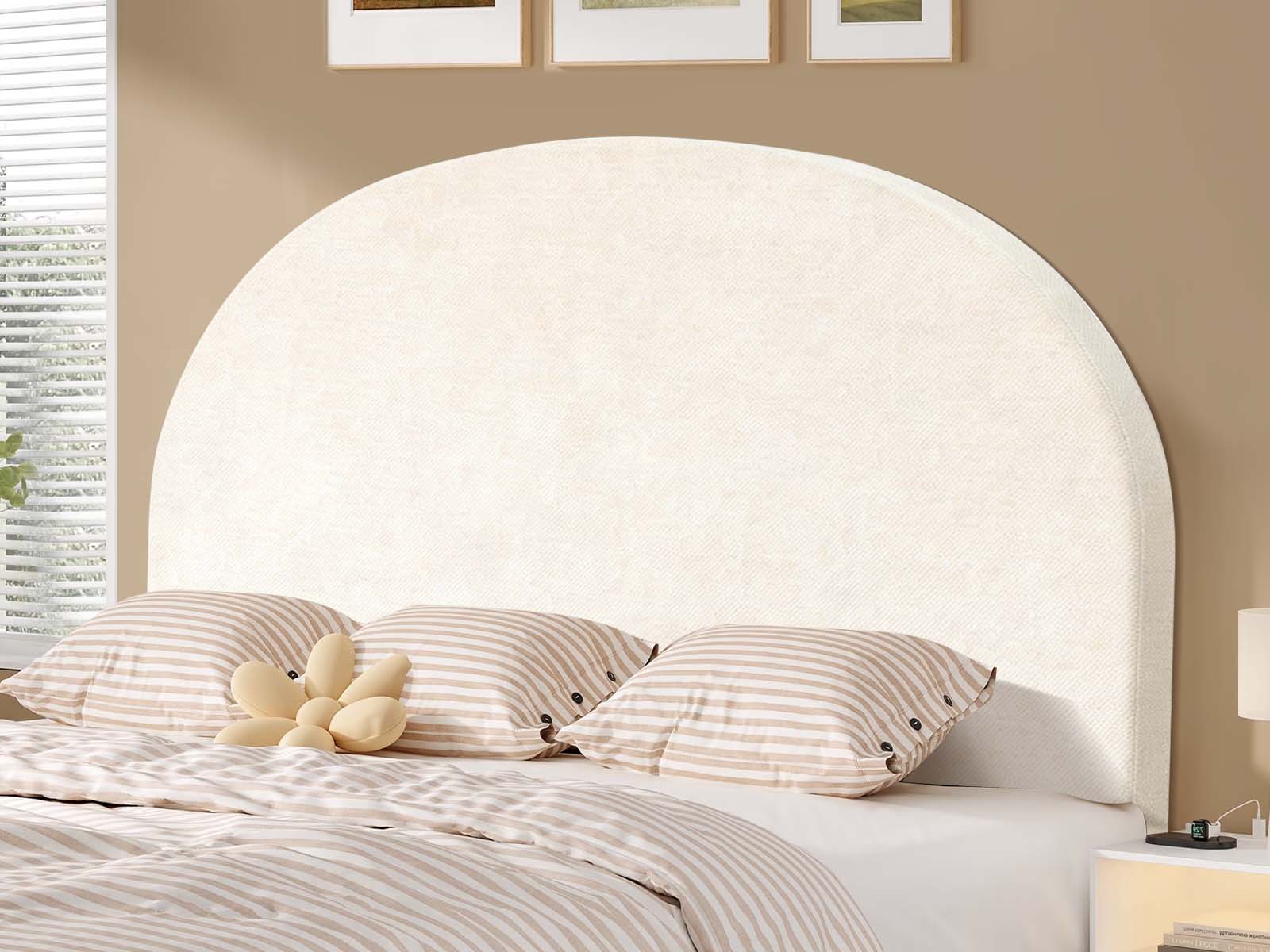 DS Xclusive Hanley Headboard Chenile Beige - Double - Image 3
