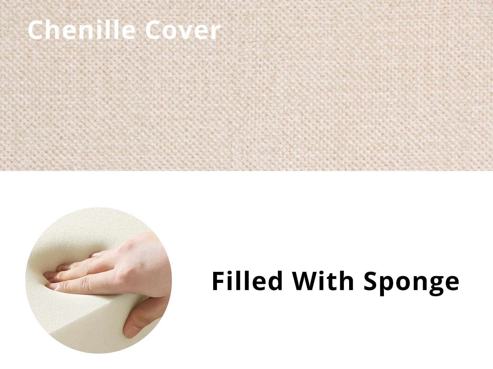 DS Xclusive Hanley Headboard Chenile Beige - Double - Image 4