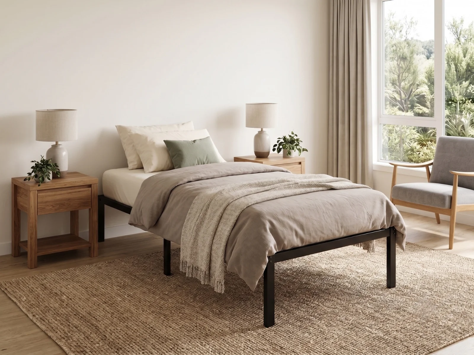 DS Xclusive Metal Platform Bed Frame - Single - Image 2