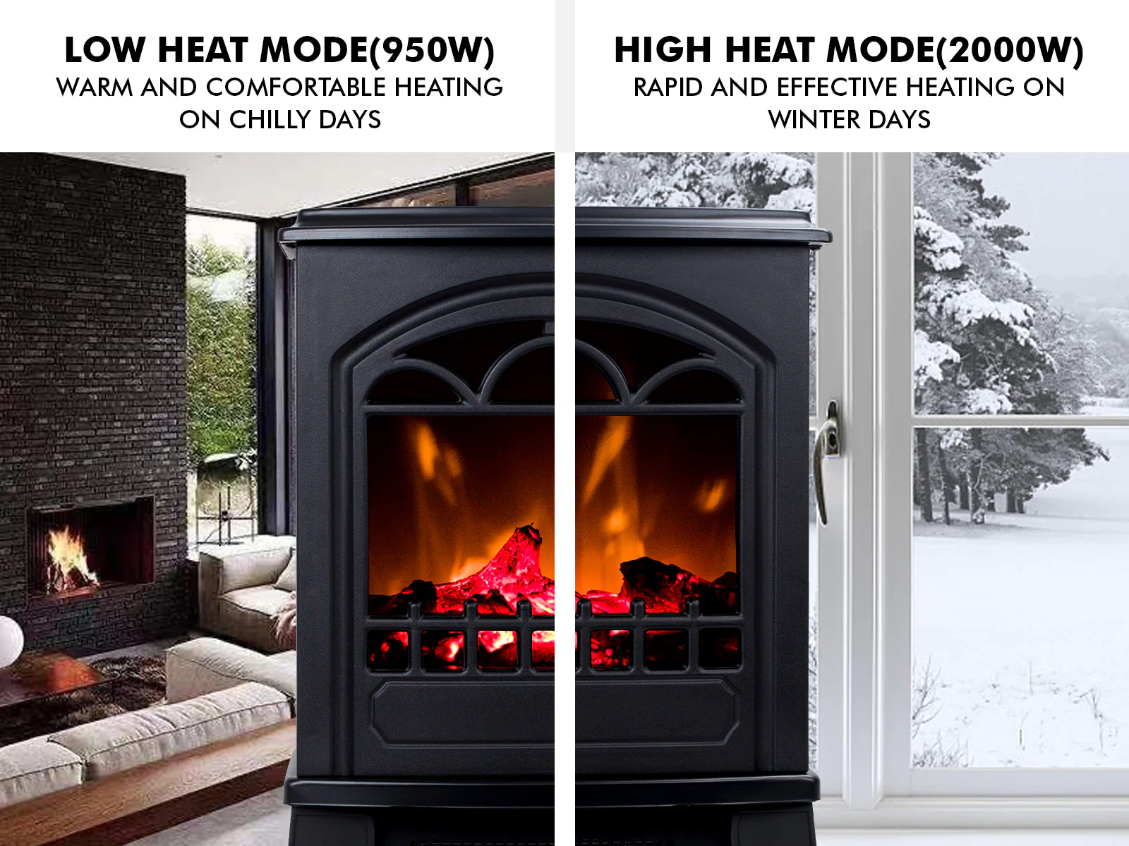 Electric Fireplace 2000W - Image 7