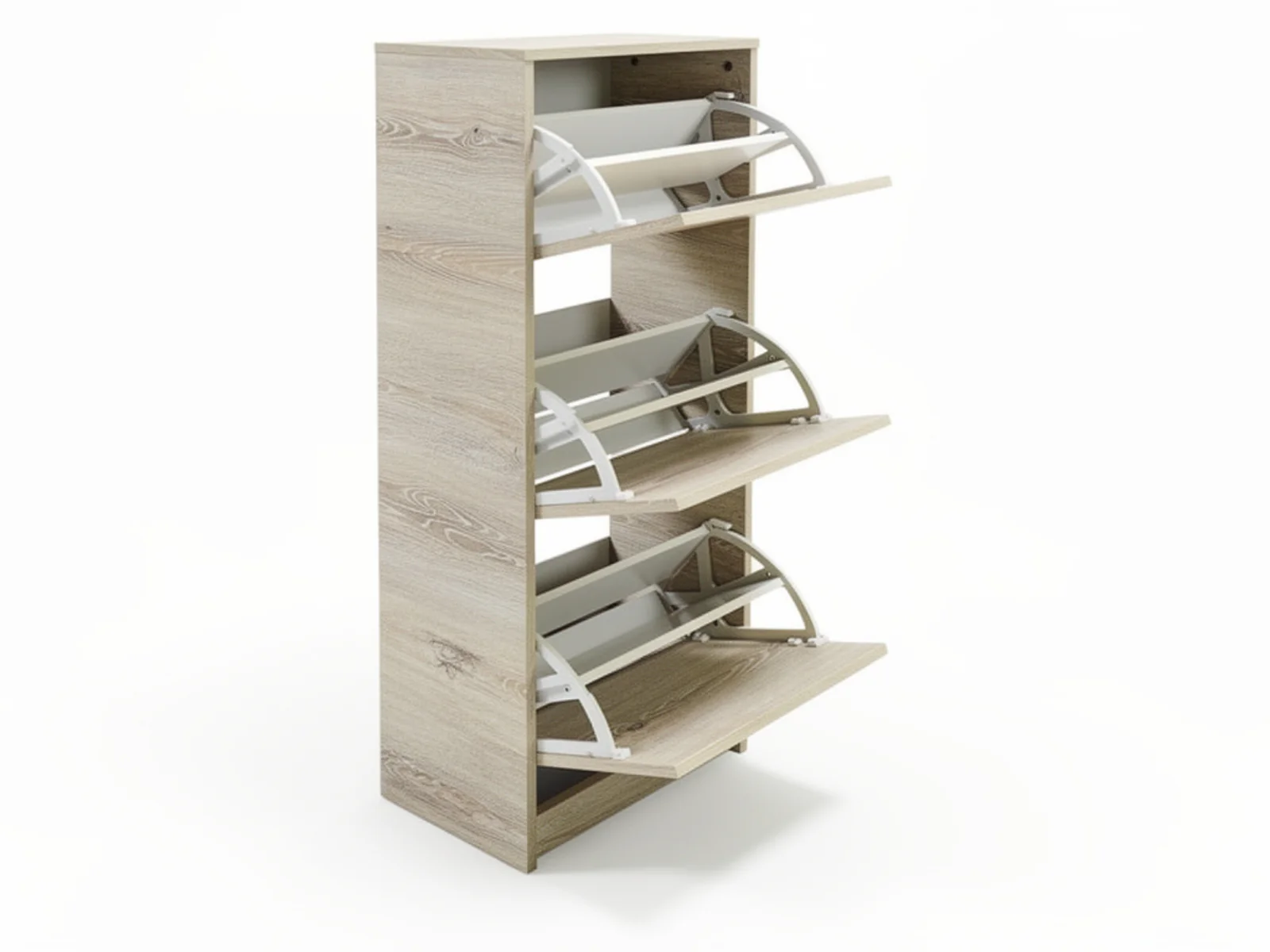 Enkel 3-Drawer Shoe Rack - Oak - Image 6