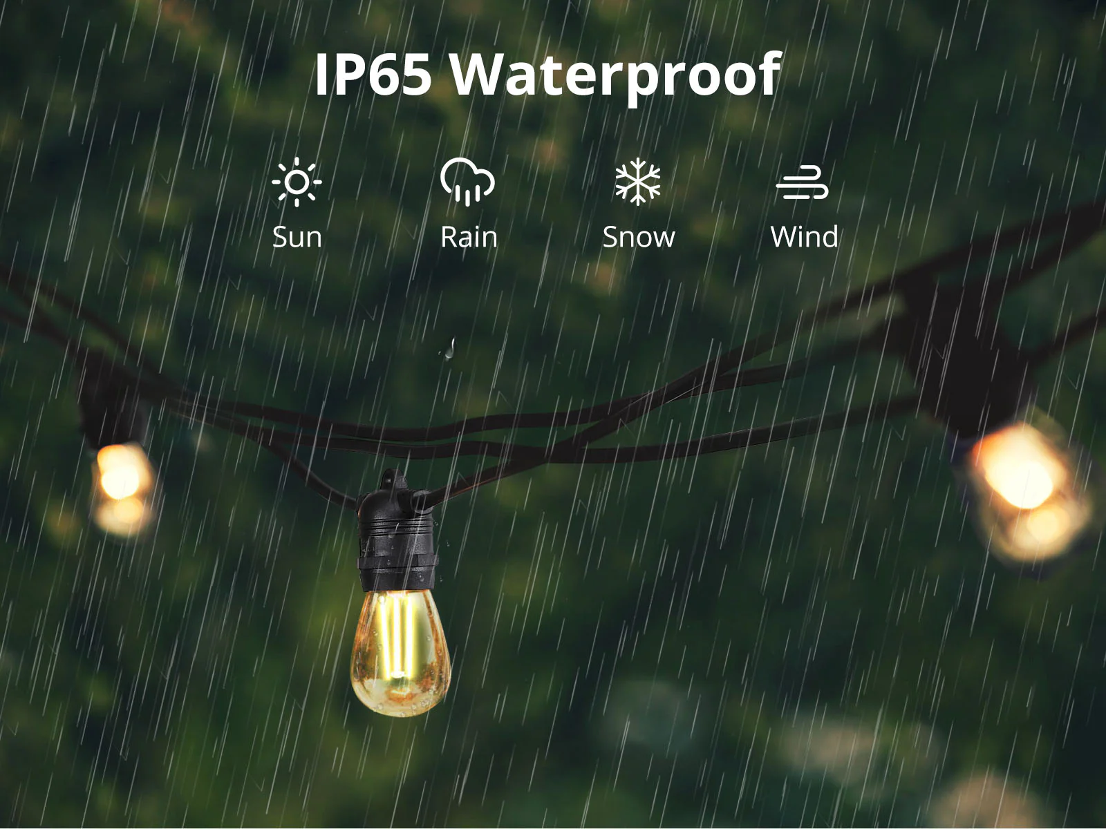 Fixed Socket Festoon Lights with LED Bulbs - 12 m - Image 6