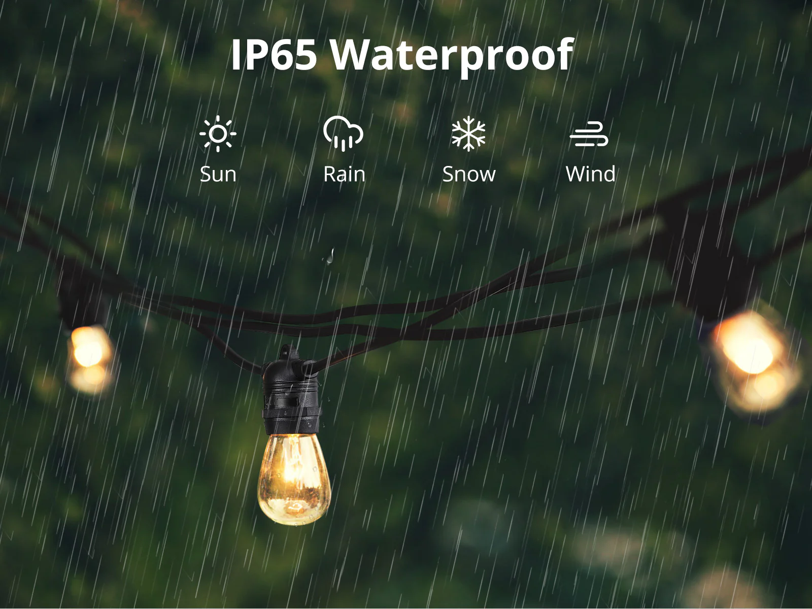 Fixed Socket Festoon Lights with Tungsten Bulbs - 22 m - Image 3