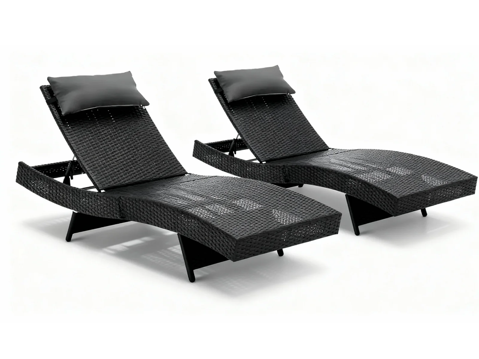 Outdoor Sun Lounger with Aluminium Frame - Set of 2 - Image 10