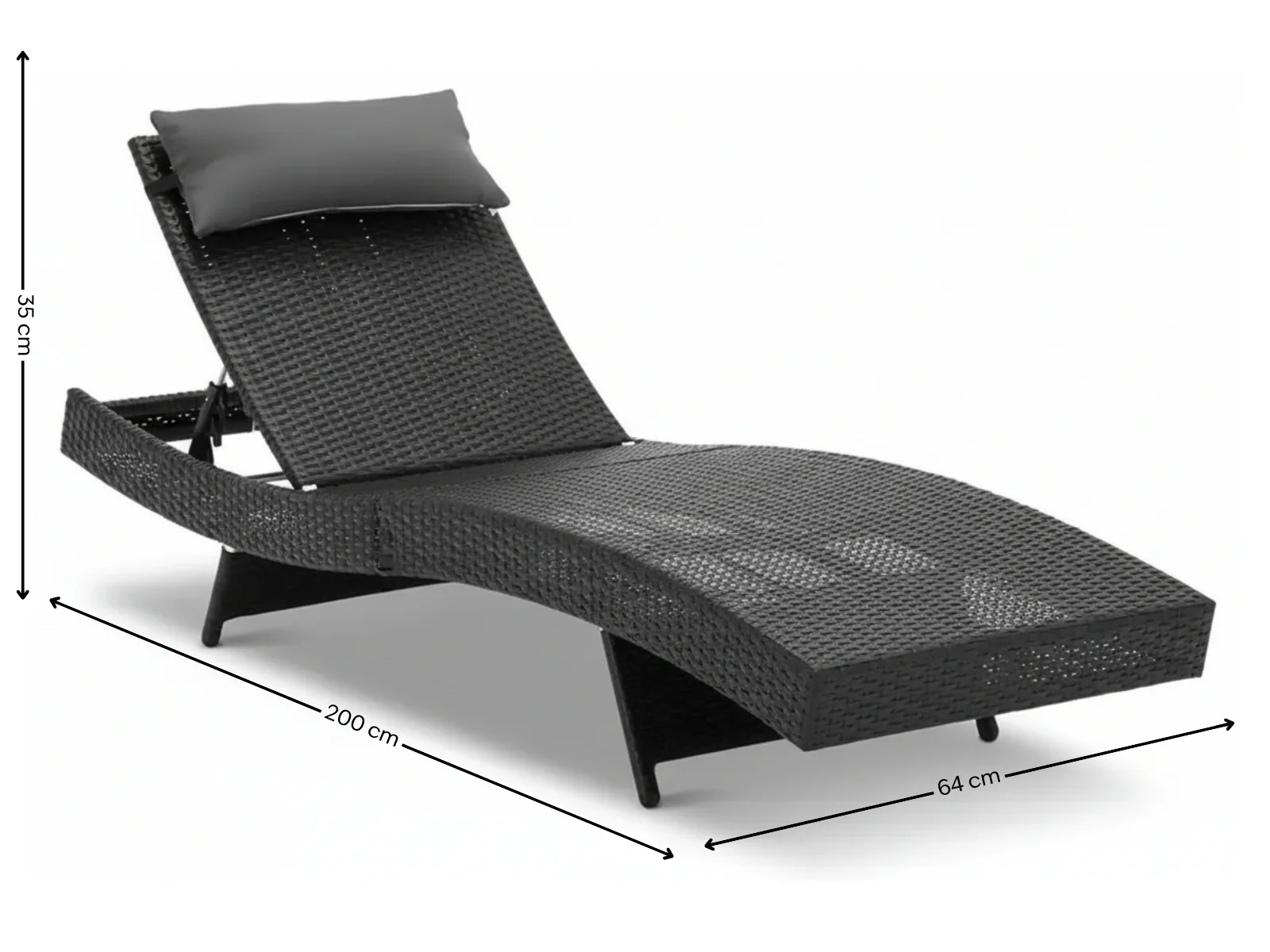 Outdoor Sun Lounger with Aluminium Frame - Set of 2 - Image 3