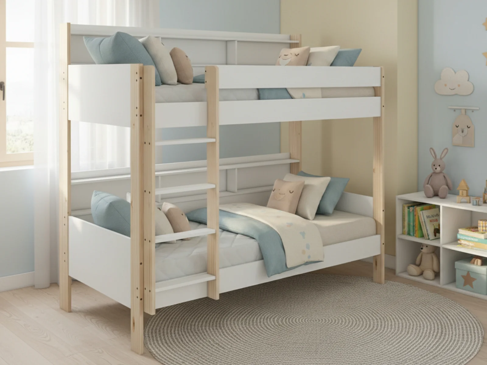 Gilly Bunk Bed & Mattress Bon10 Single x2 - Image 3