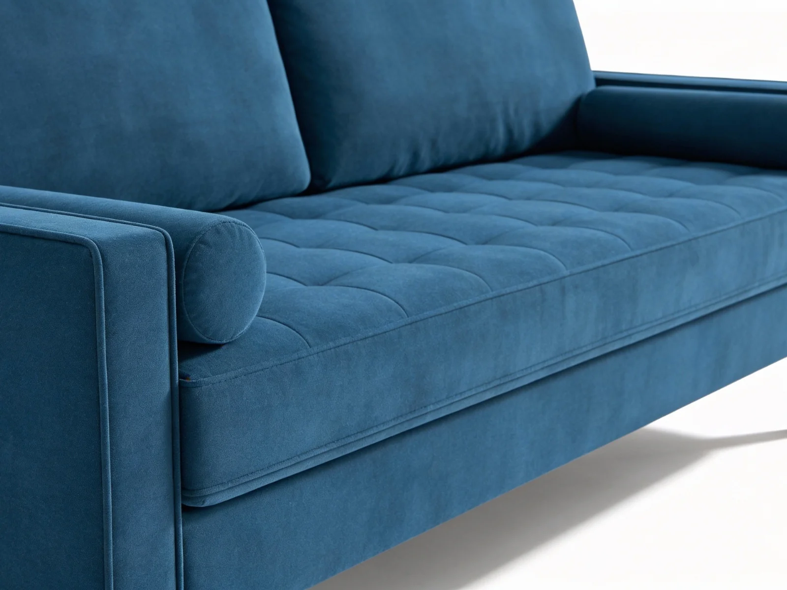 Gyllene 2-Seater Velvet Sofa - Blue - Image 8