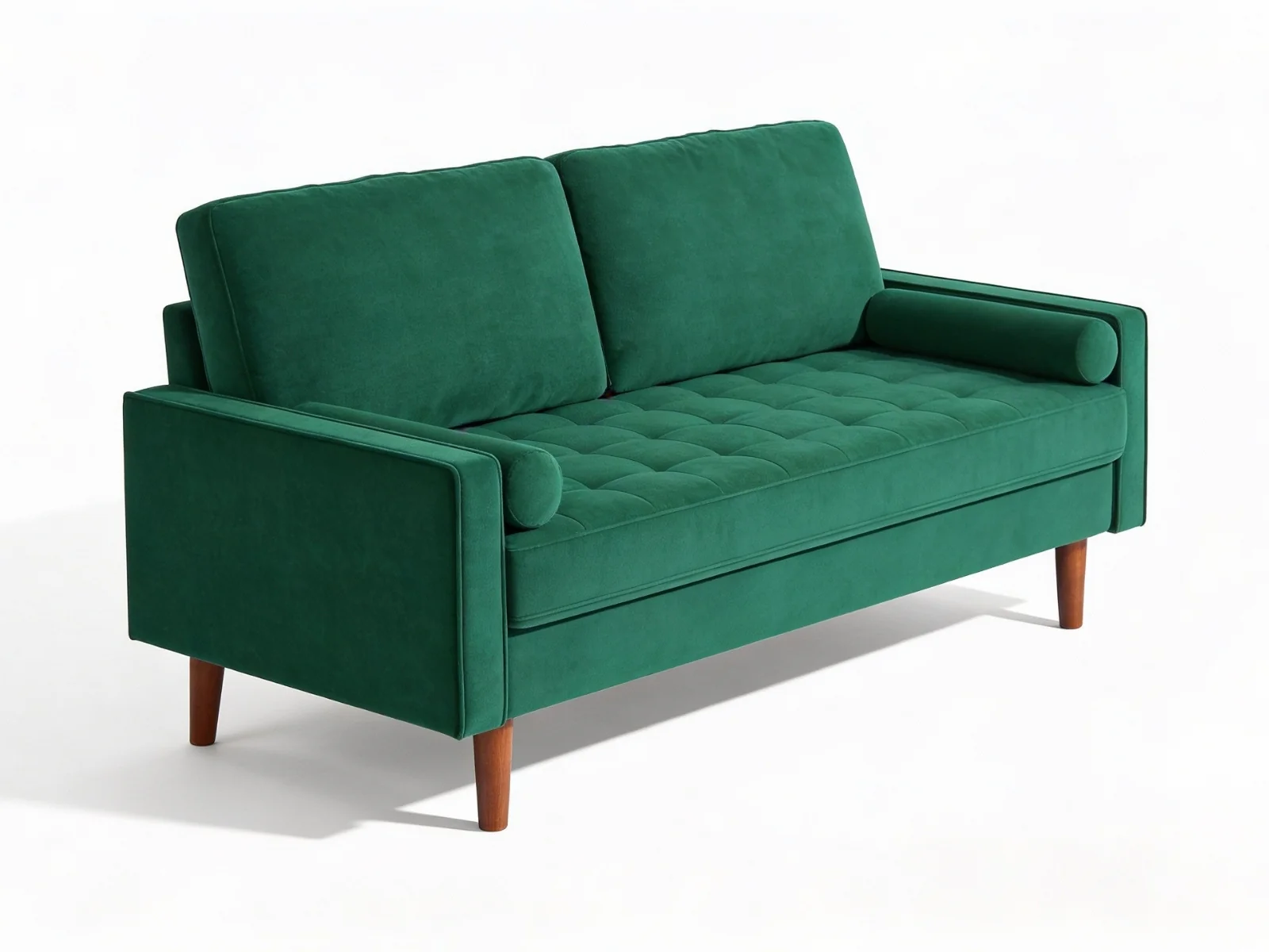 Gyllene 2-Seater Velvet Sofa - Green - Image 4