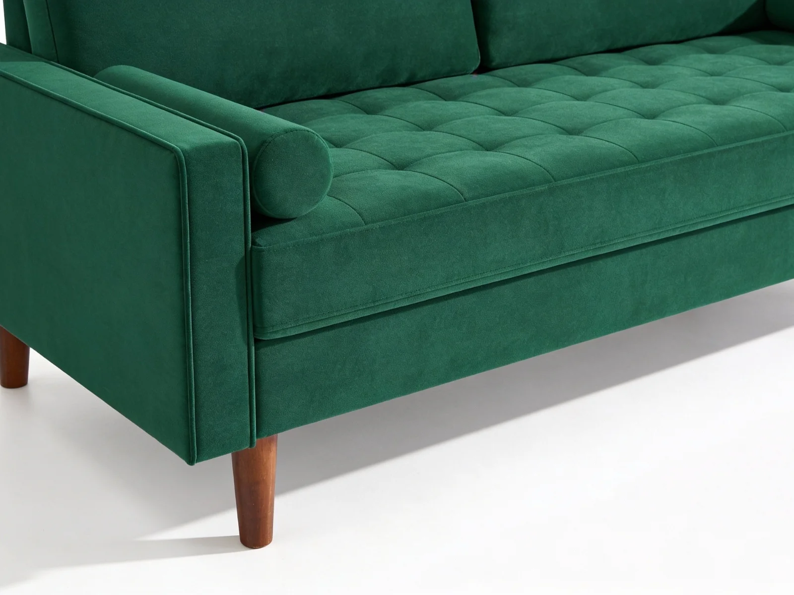 Gyllene 2-Seater Velvet Sofa - Green - Image 7