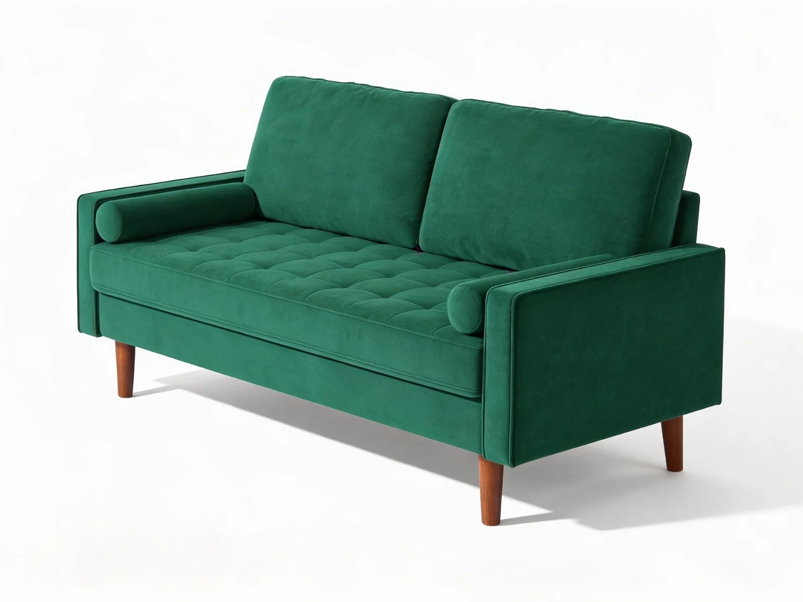 Gyllene 3-Seater Velvet Sofa - Green - Image 5