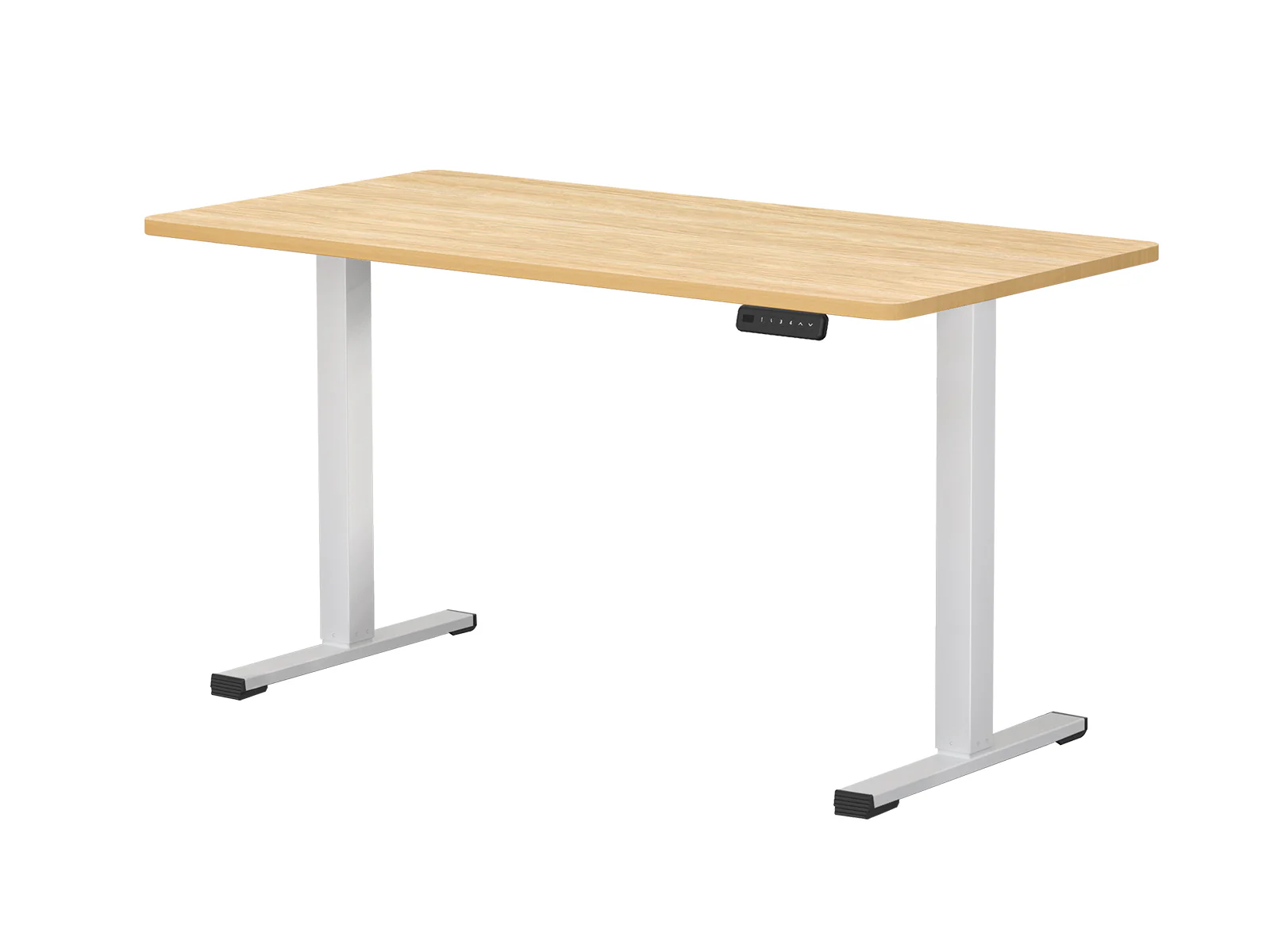 Height Adjustable Desk Set - Oak & White
