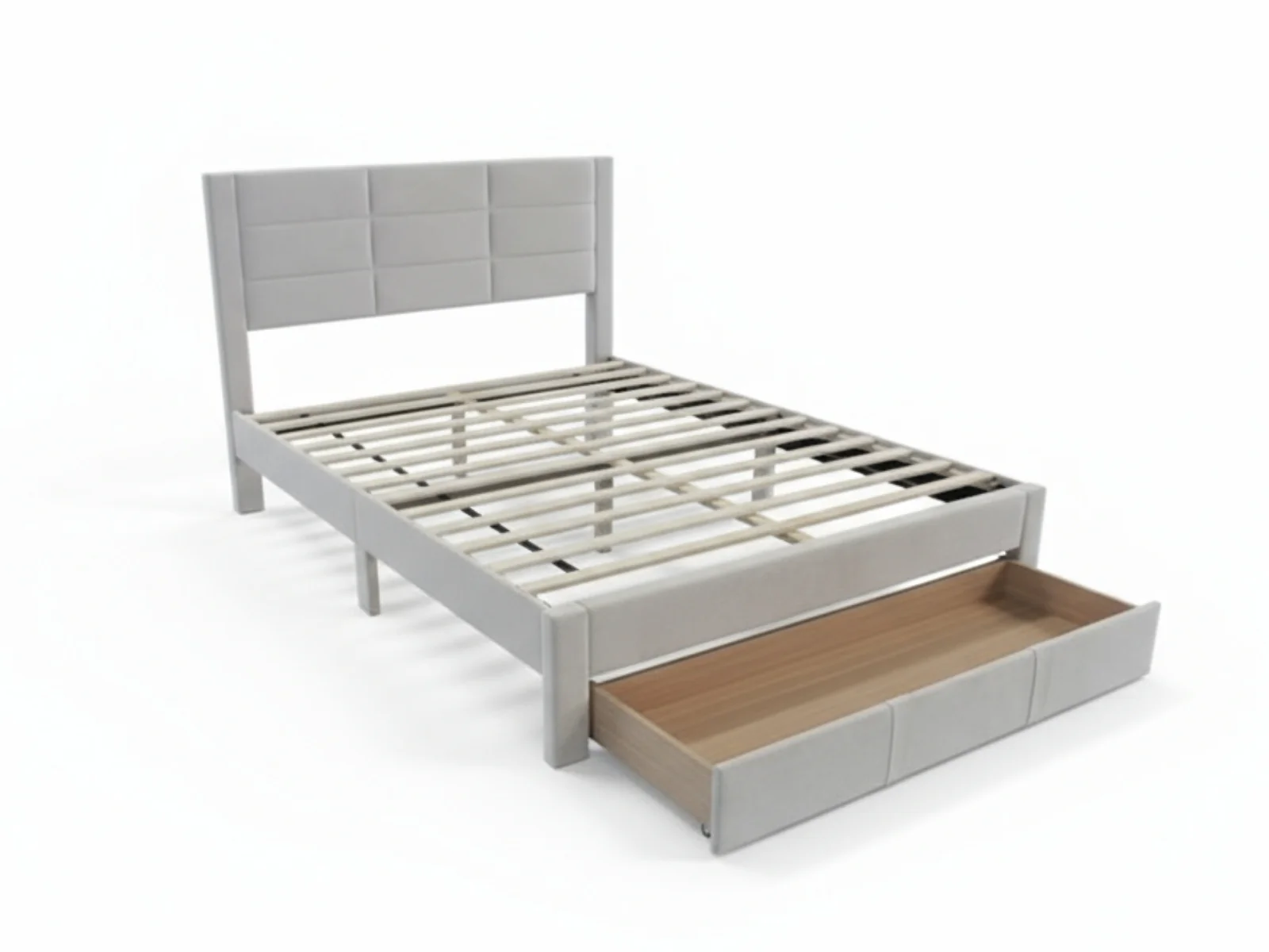 Hernan Bed Frame with Drawer & K34 Mattress - Queen - Image 7
