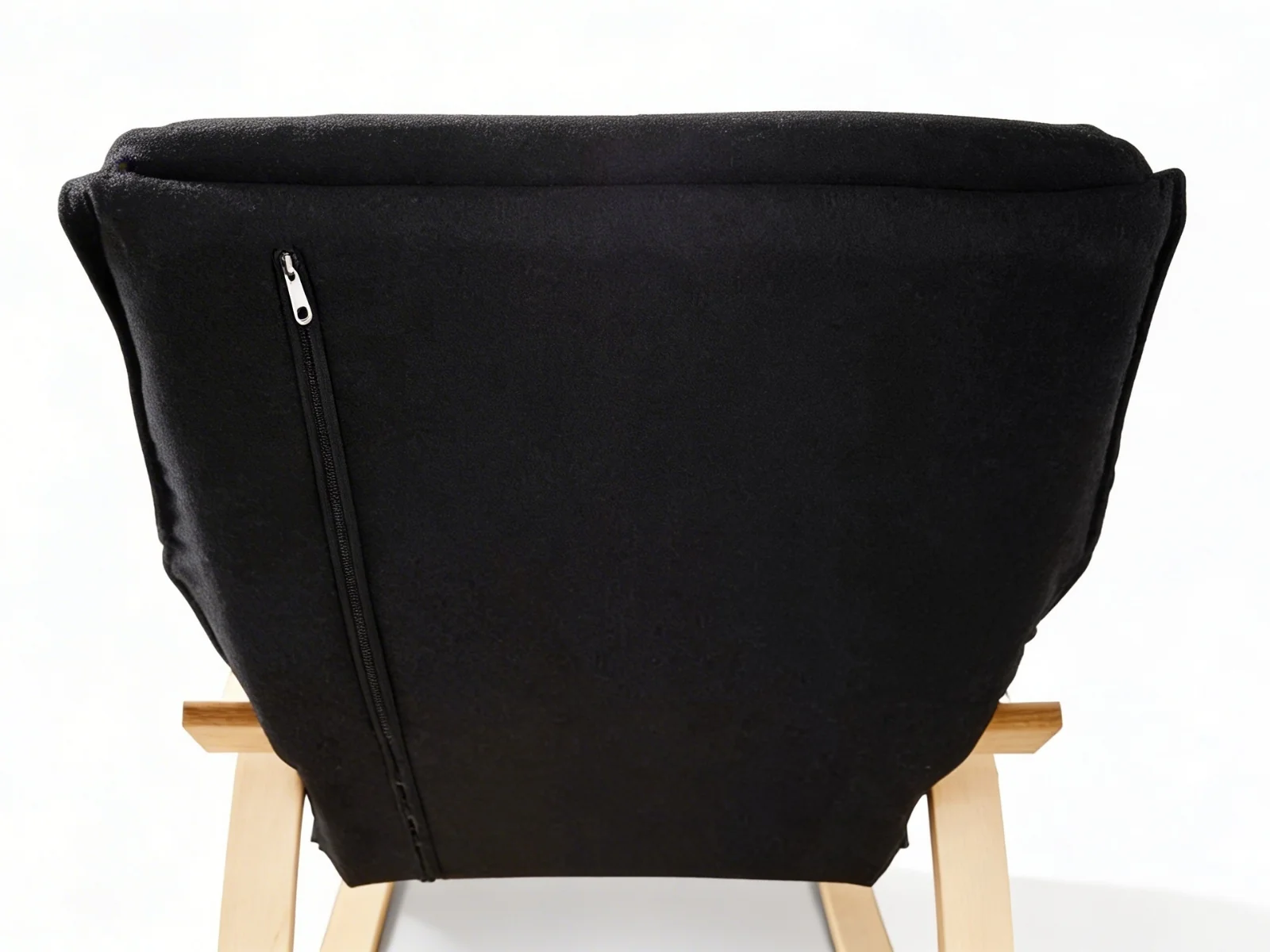 Bentwood Rocking Armchair with Footrest - Black - Image 8