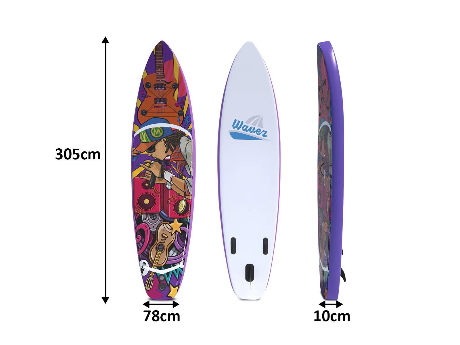 10 ft Single Layer Inflatable SUP - Art Cartoon - Image 5