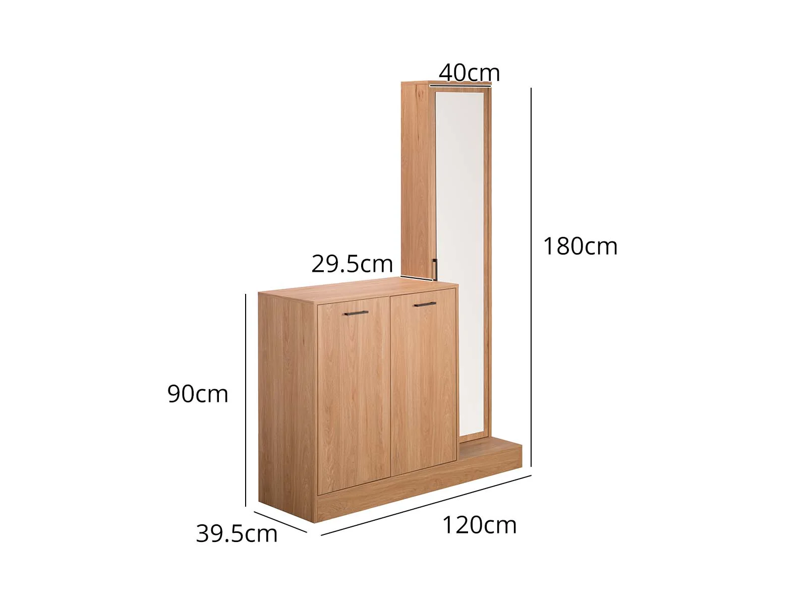 Ingang Shoe and Coat Storage With Mirror - Image 4
