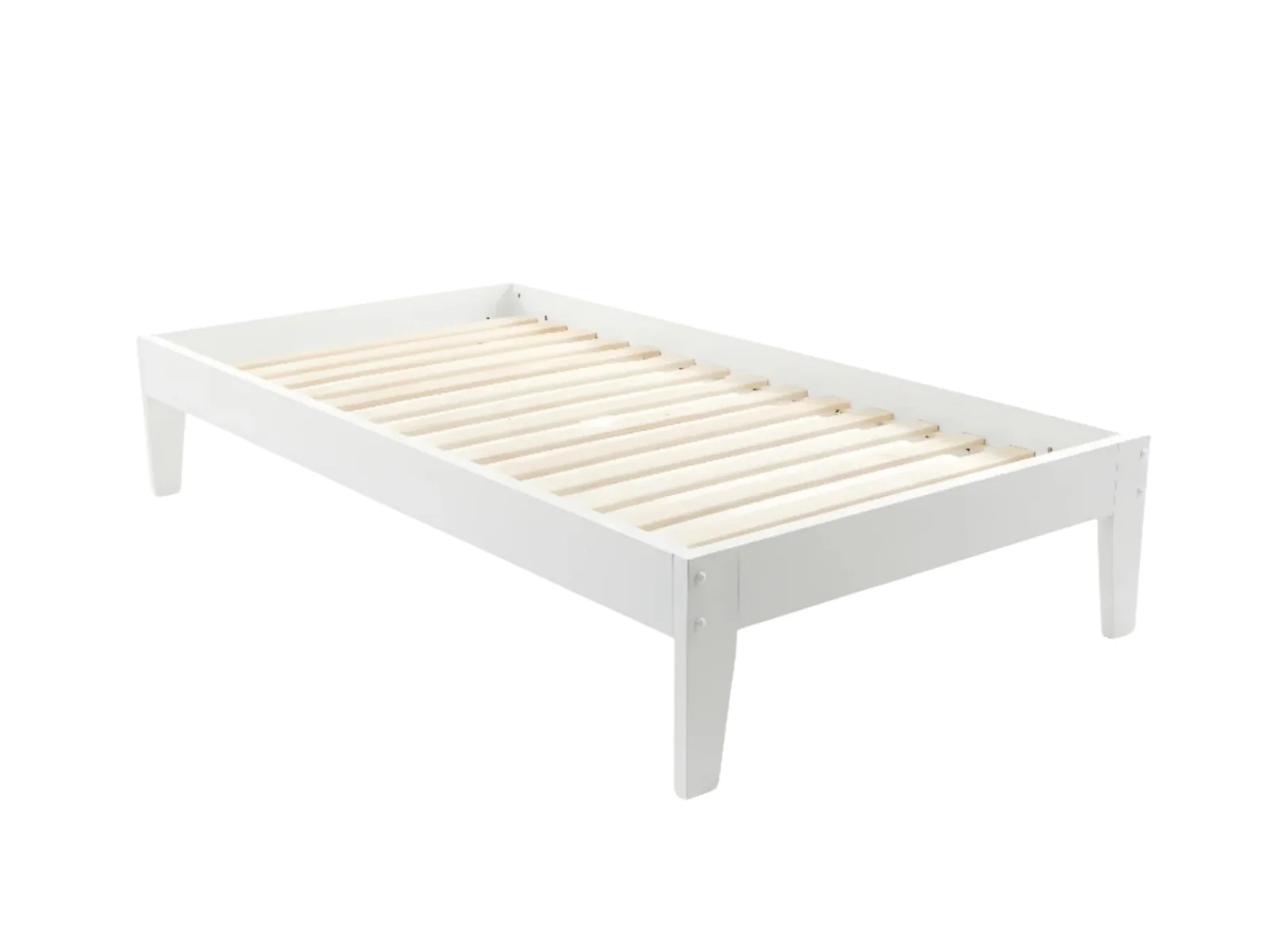 Sovo Bed Frame White - King Single