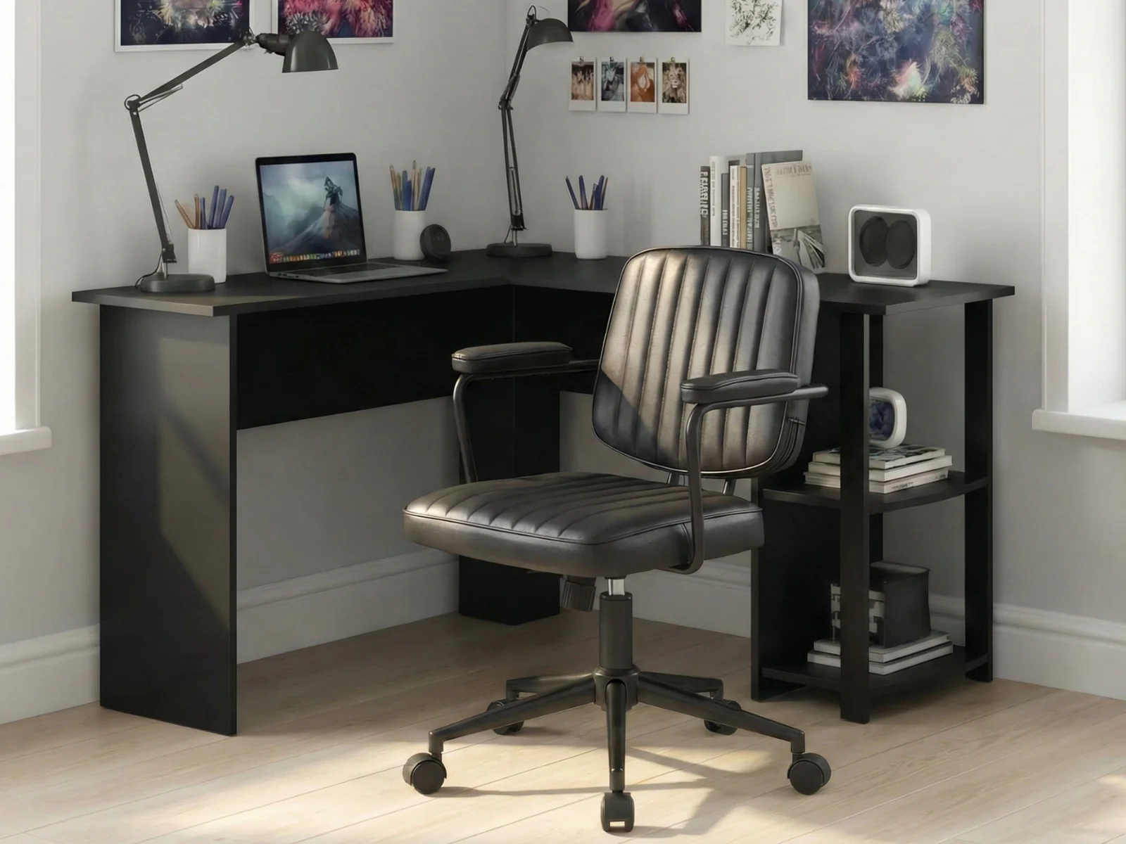 Korr Corner Office Desk & Elio Office Chair - Image 2
