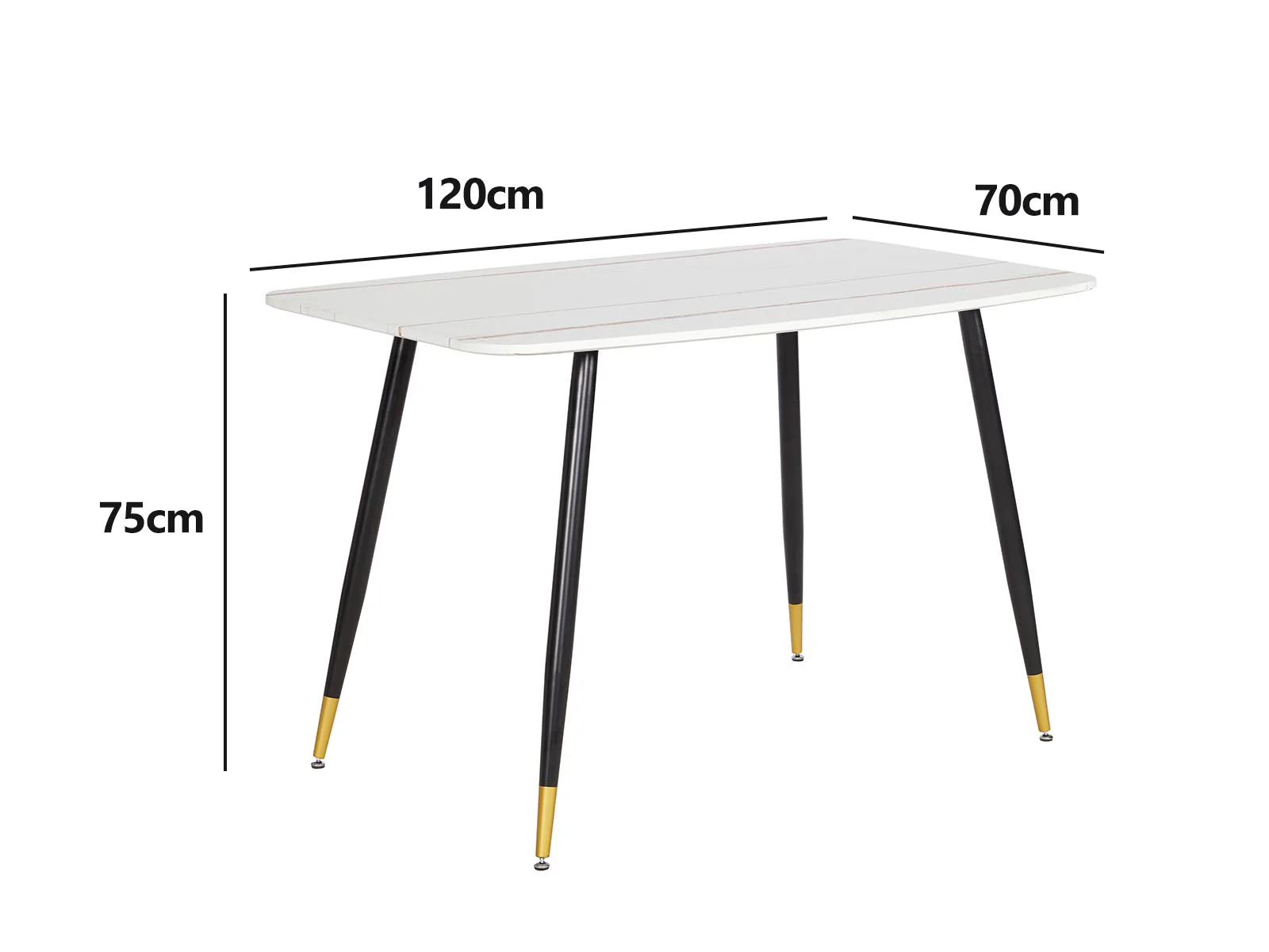 Lavina Dining Table with MDF Top - 120 cm - Image 3