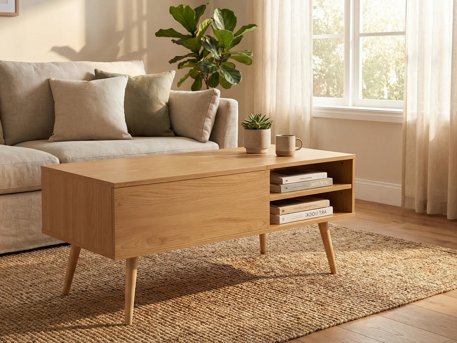 Lyftbar Coffee Table - Oak - Image 10