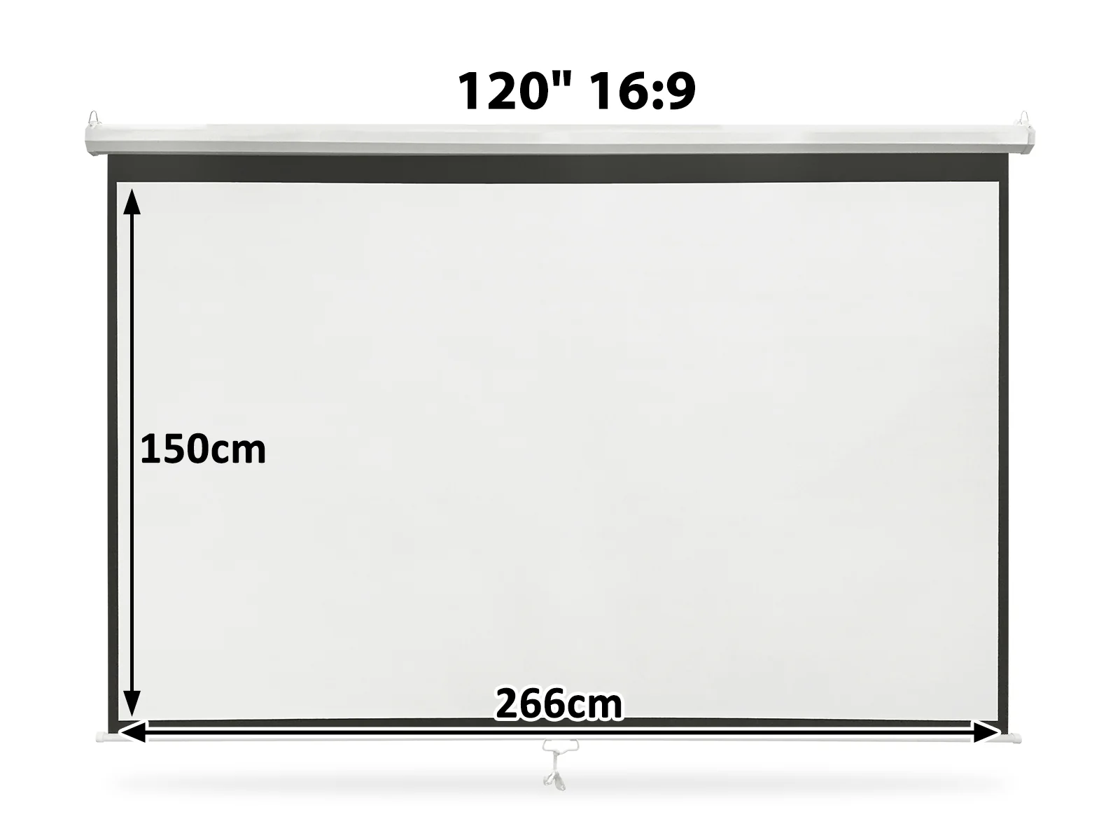 120 Inches Wide Screen Manual Projector Screen - Image 4