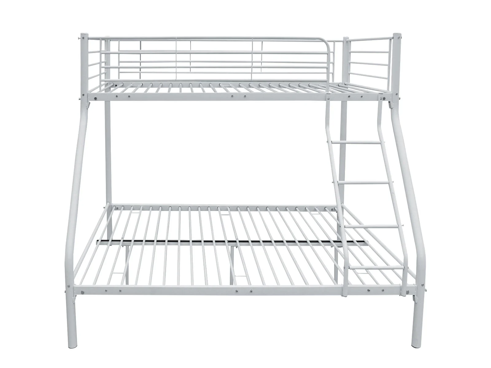 Metal Triple Bunk Bed - White & Bon15 Single + Bon15 Double Mattresses - Image 10