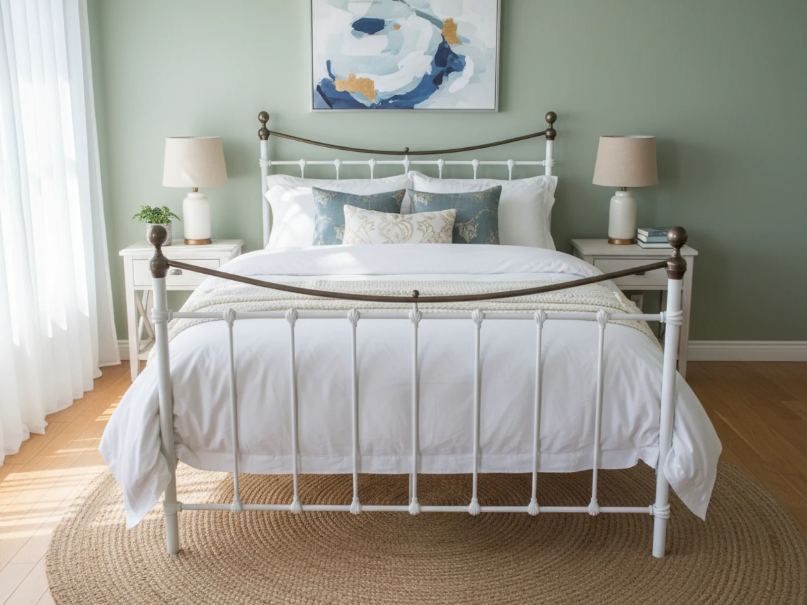Victorian High Metal Bed Frame – Queen - Image 3